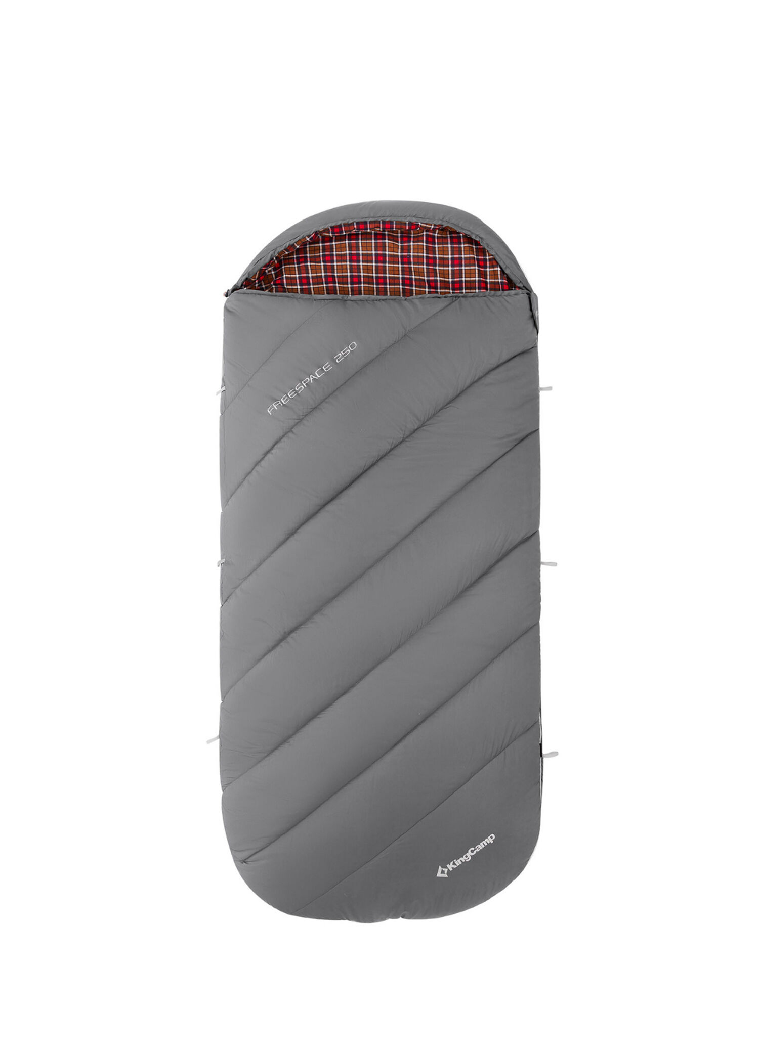 FreeSpace 250 Relax -8°C Sol F. D.Grey Tek Kişilik Geniş Uyku Tulumu