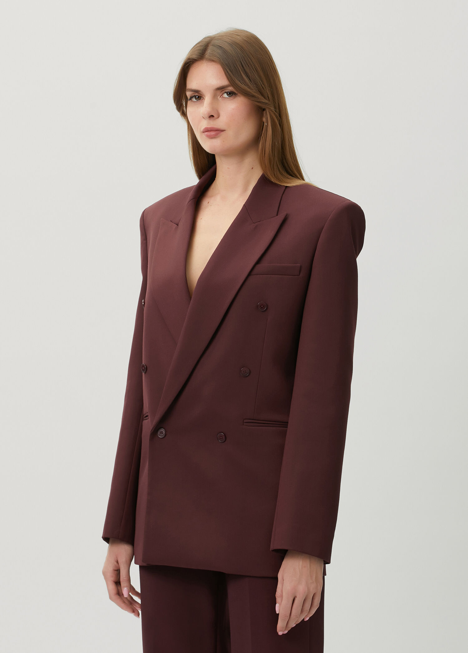 Monterey Bordo Kruvaze Blazer