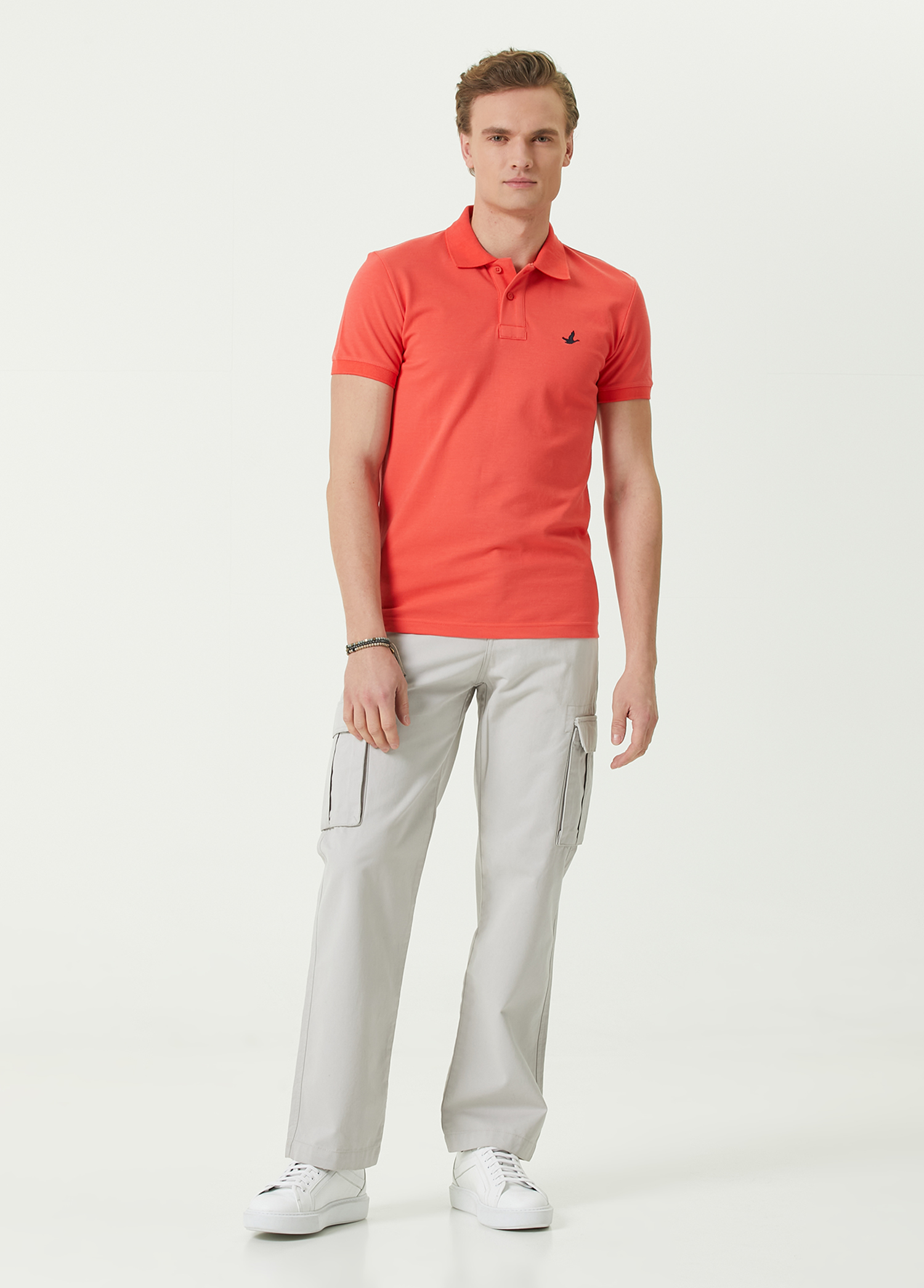 Slim Fit Mercan Polo Yaka T-shirt_1