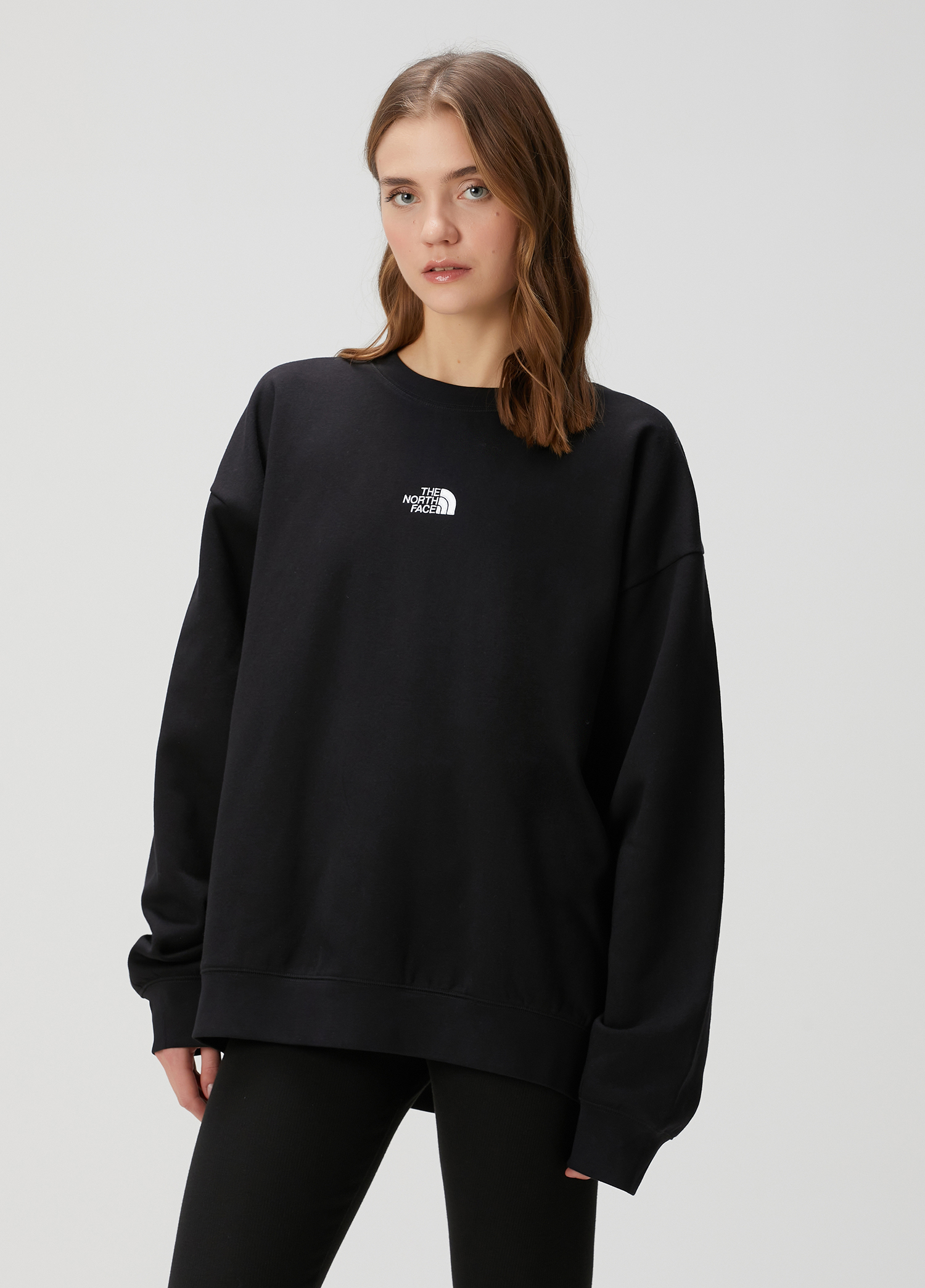 Essential Siyah Oversize Sweatshirt