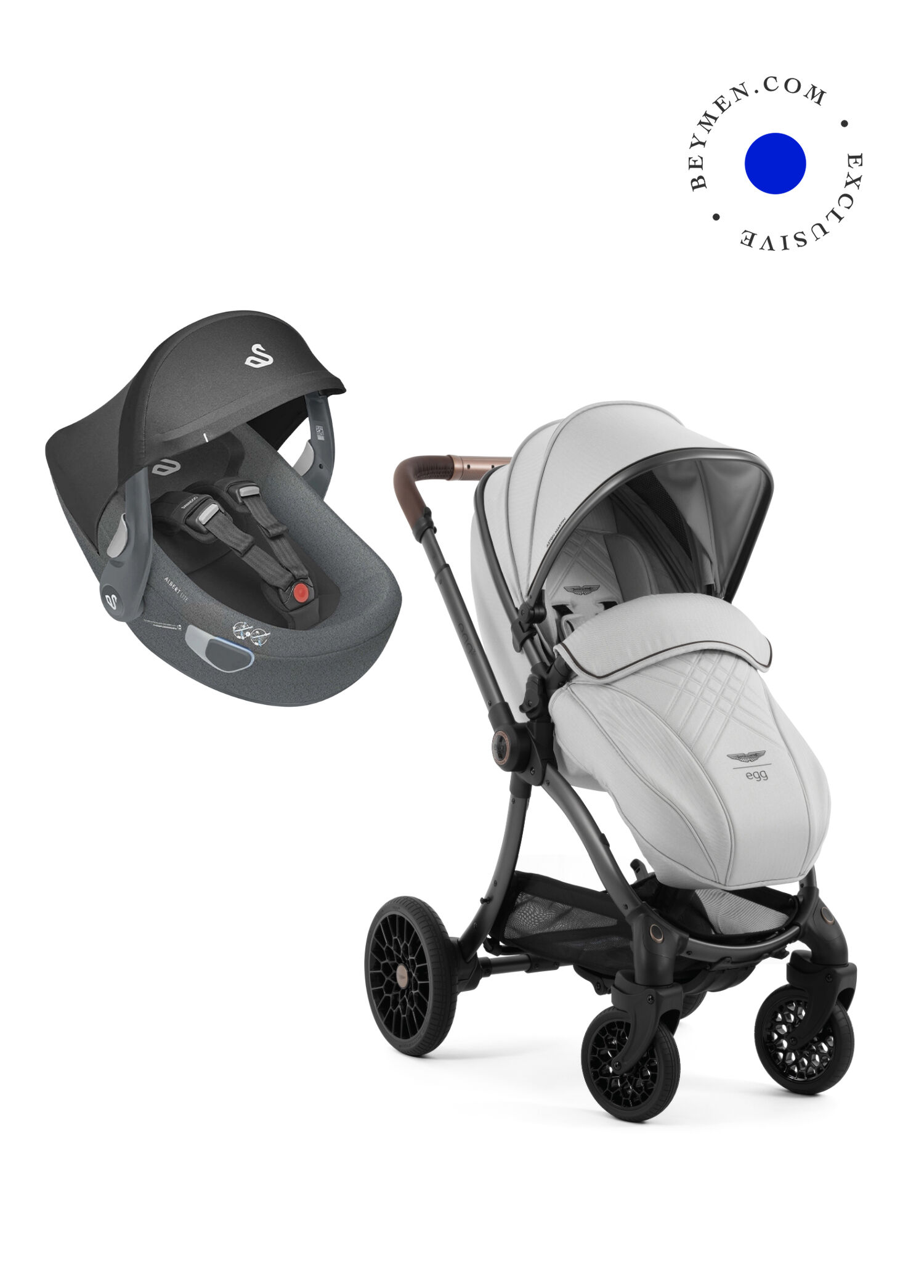 egg3 Soft Grey Travel Sistem Bebek Arabası
