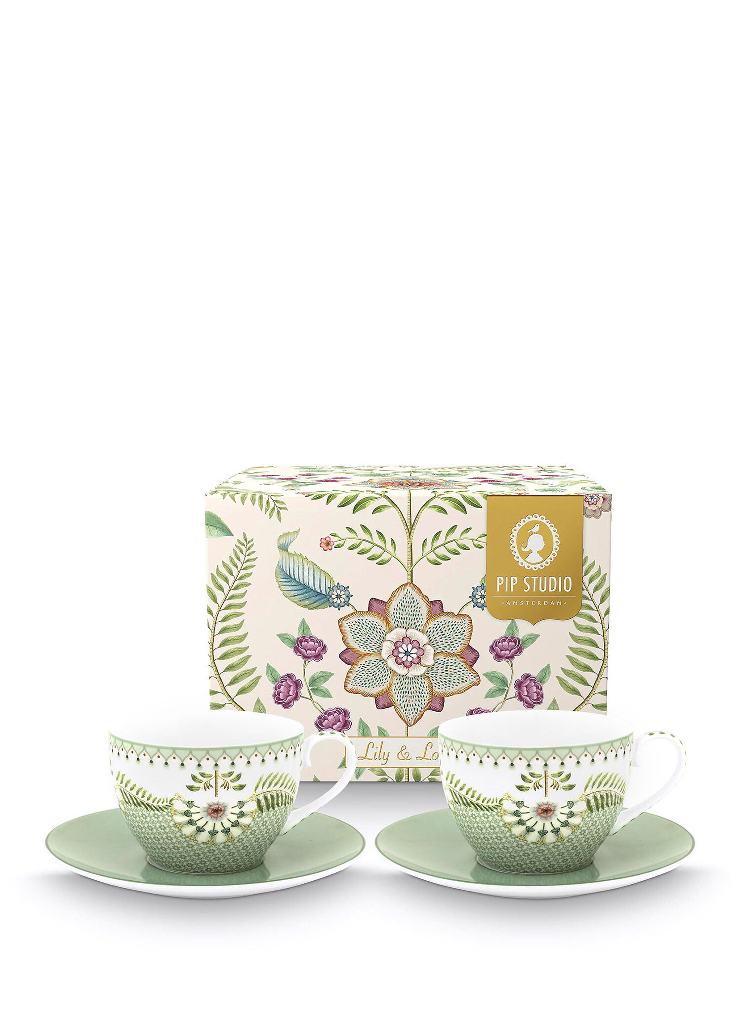 Lily & Lotus Yeşil Porselen Çay Fincanı