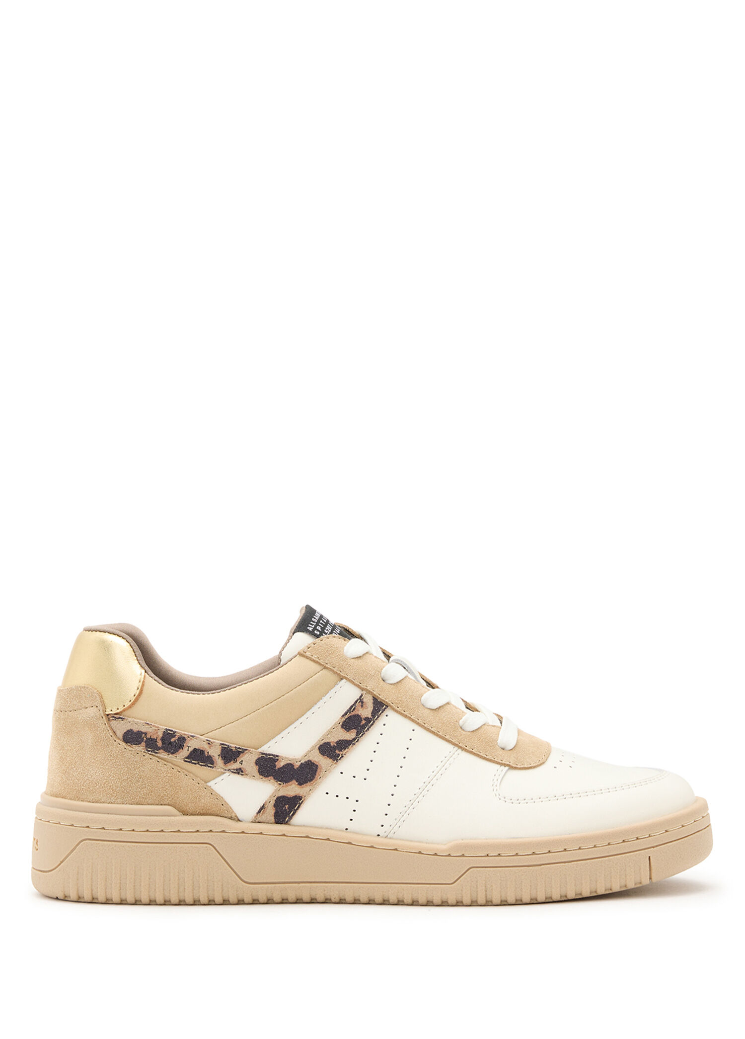 Vix Beyaz Leopar Desenli Kadın Süet Sneaker