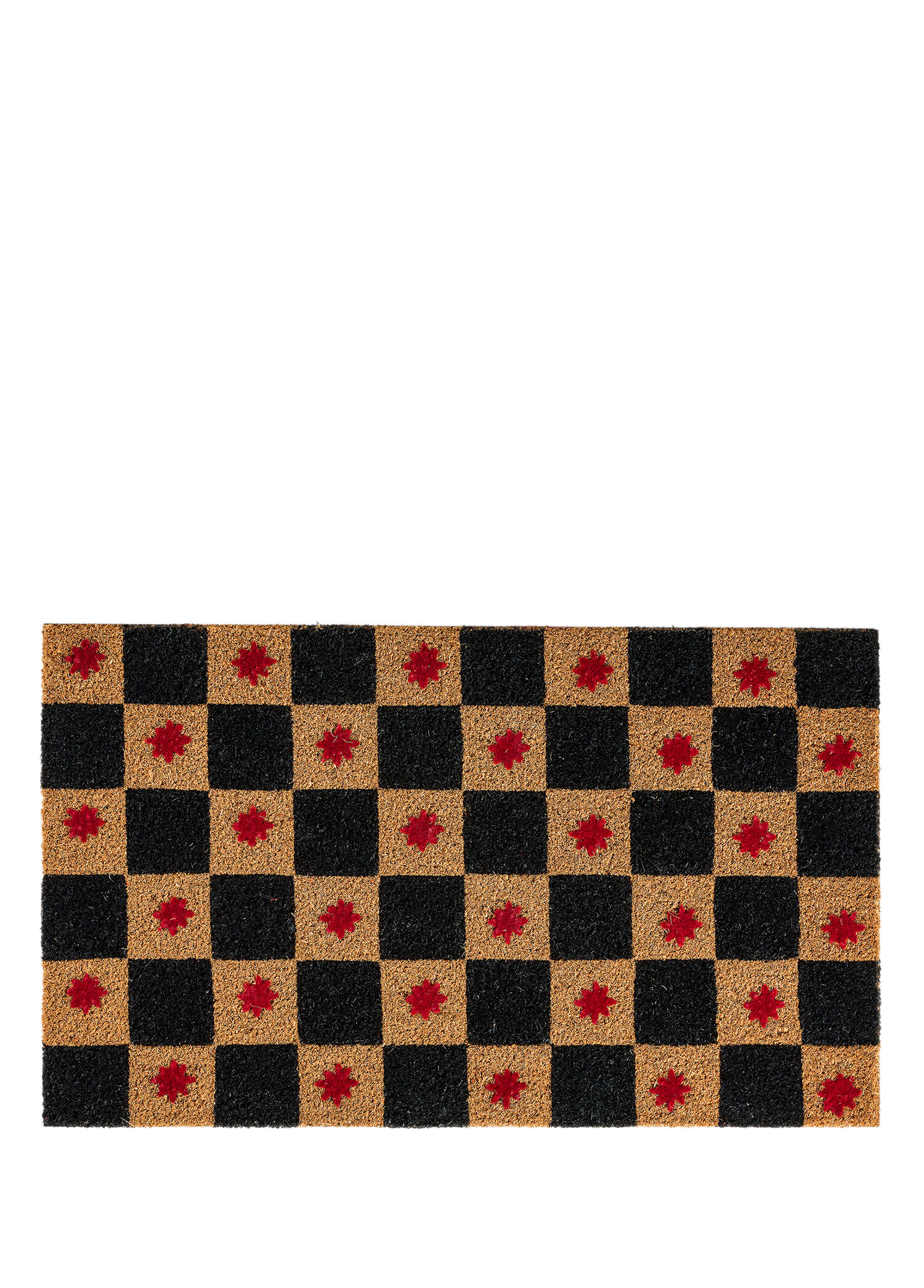 Kerala Coır Siyah Kapı Önü Paspası 45 x 75 cm