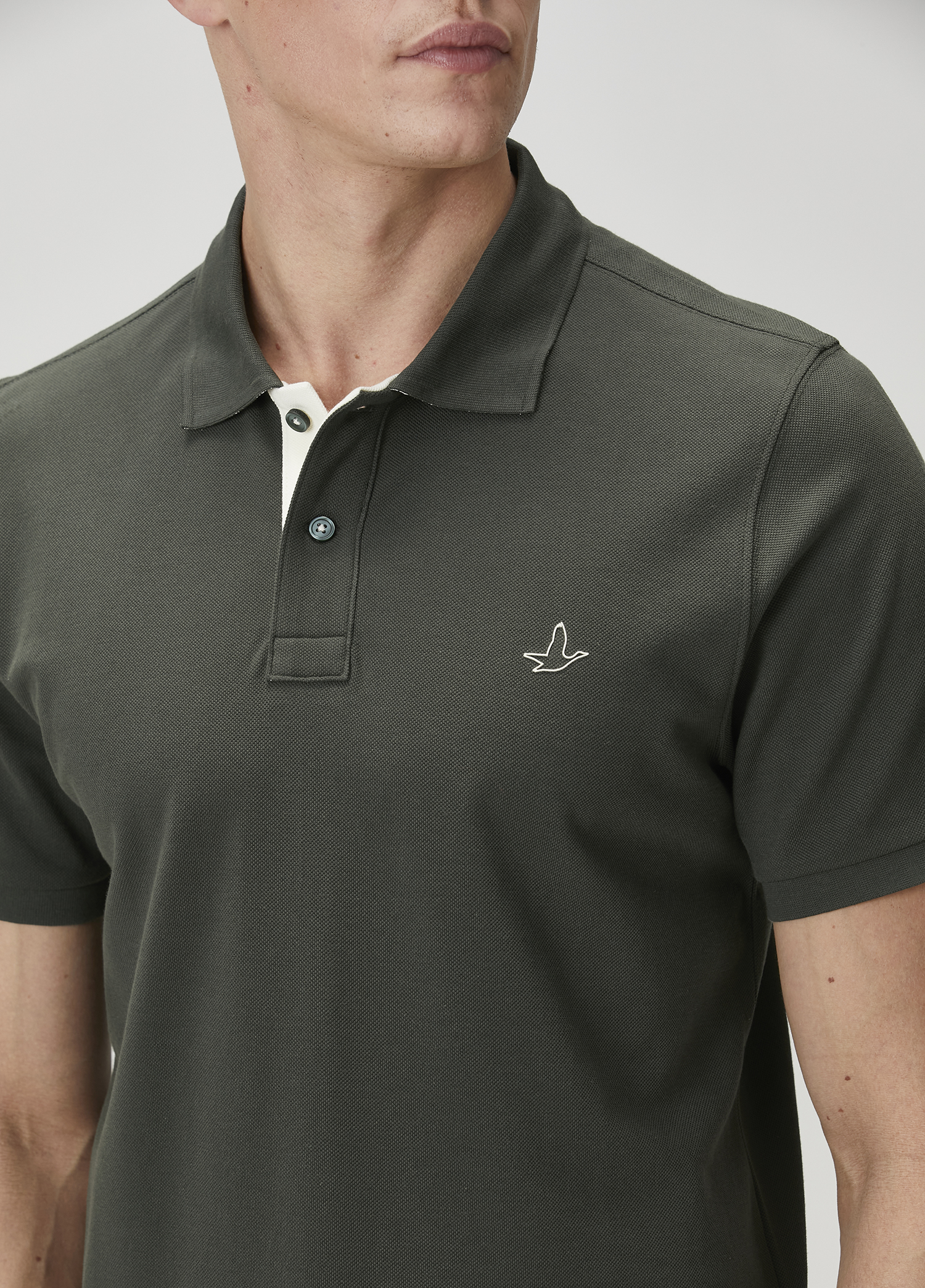 Comfort Fit Haki Polo Yaka T-shirt_6