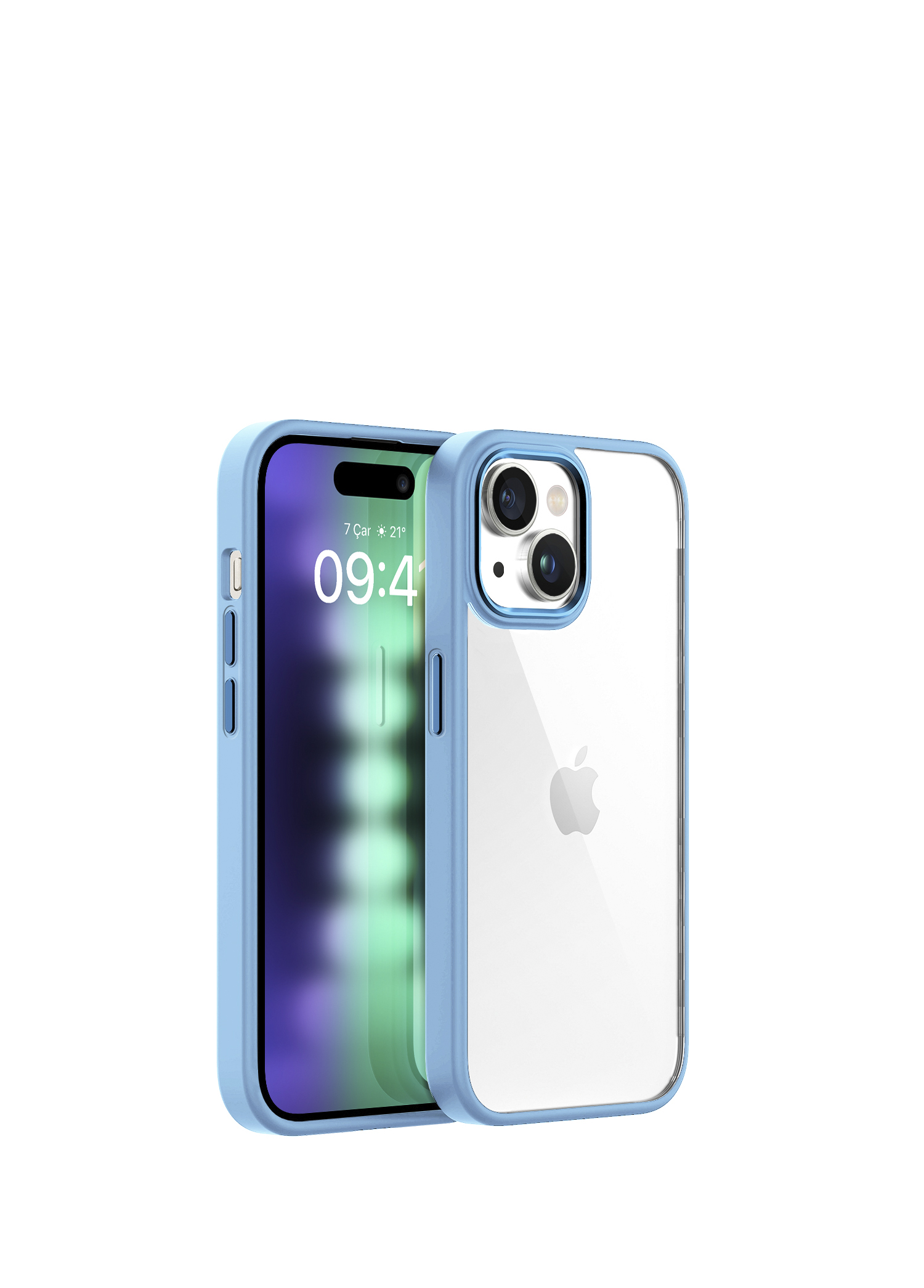 iPhone 15 Plus New Air Bumper Sierra Blue Plastik Kılıf