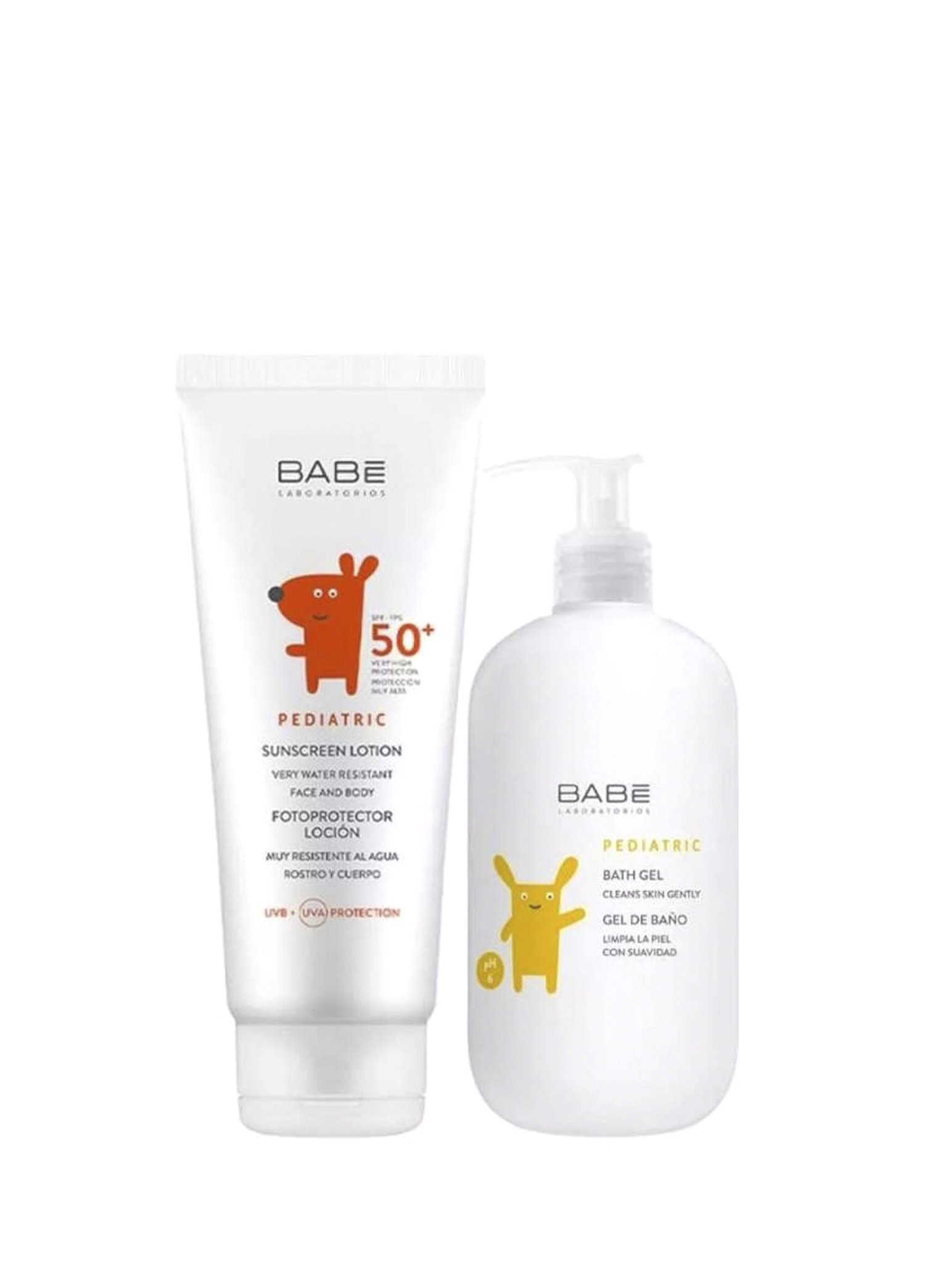 Pediatric SPF50+ Bebek ve Çocuklar İçin Güneş Losyonu  100 ml + Pediatric Duş Jeli 100 ml Set