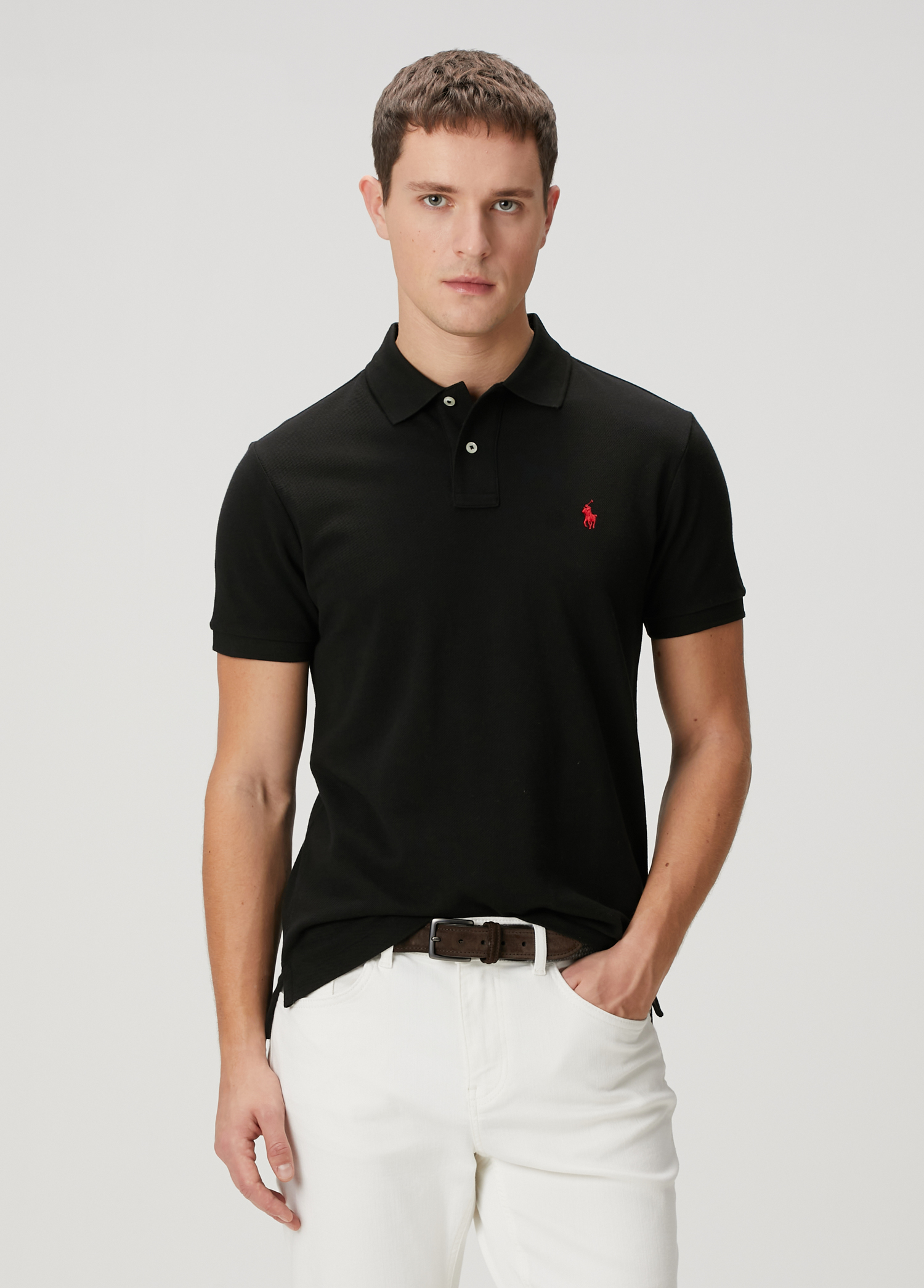 Siyah Polo Yaka T-shirt