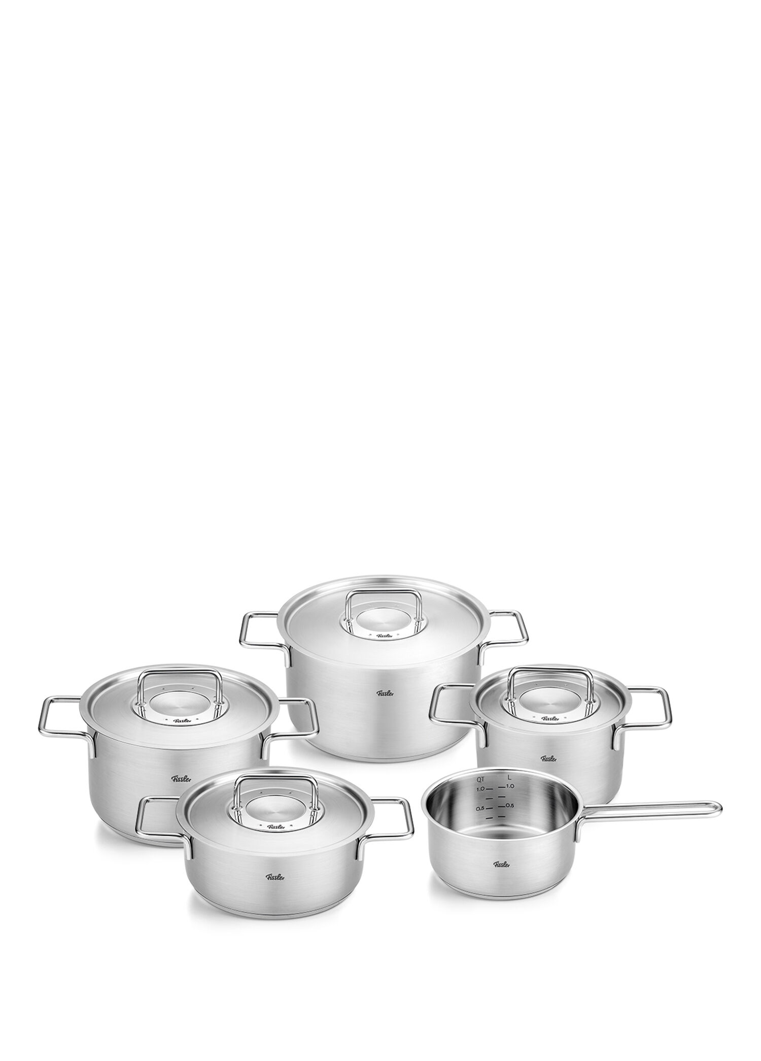Pure Collection Metal Kapaklı 9 Parça Çelik Tencere Seti