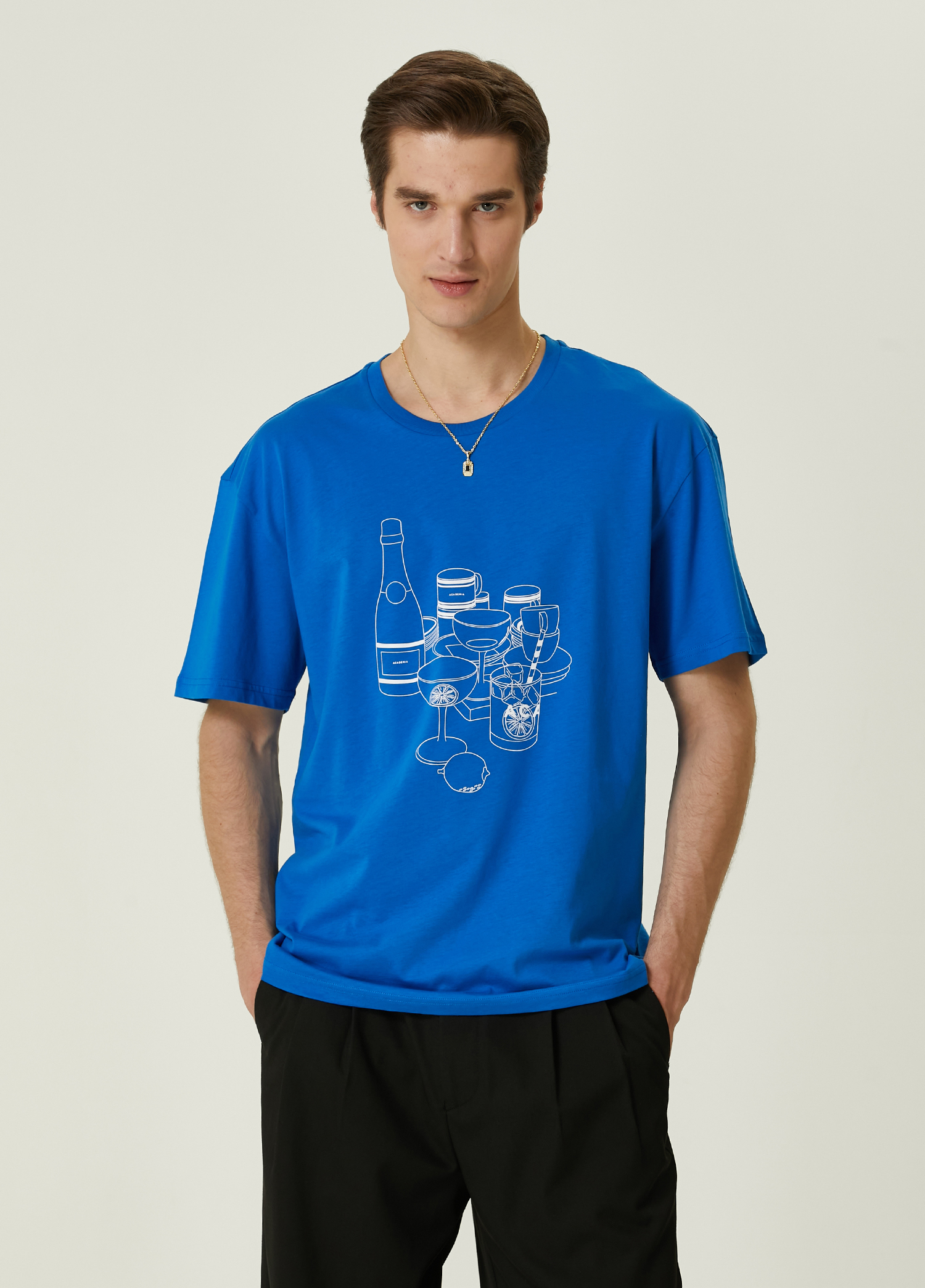 Saks Baskılı T-shirt_1