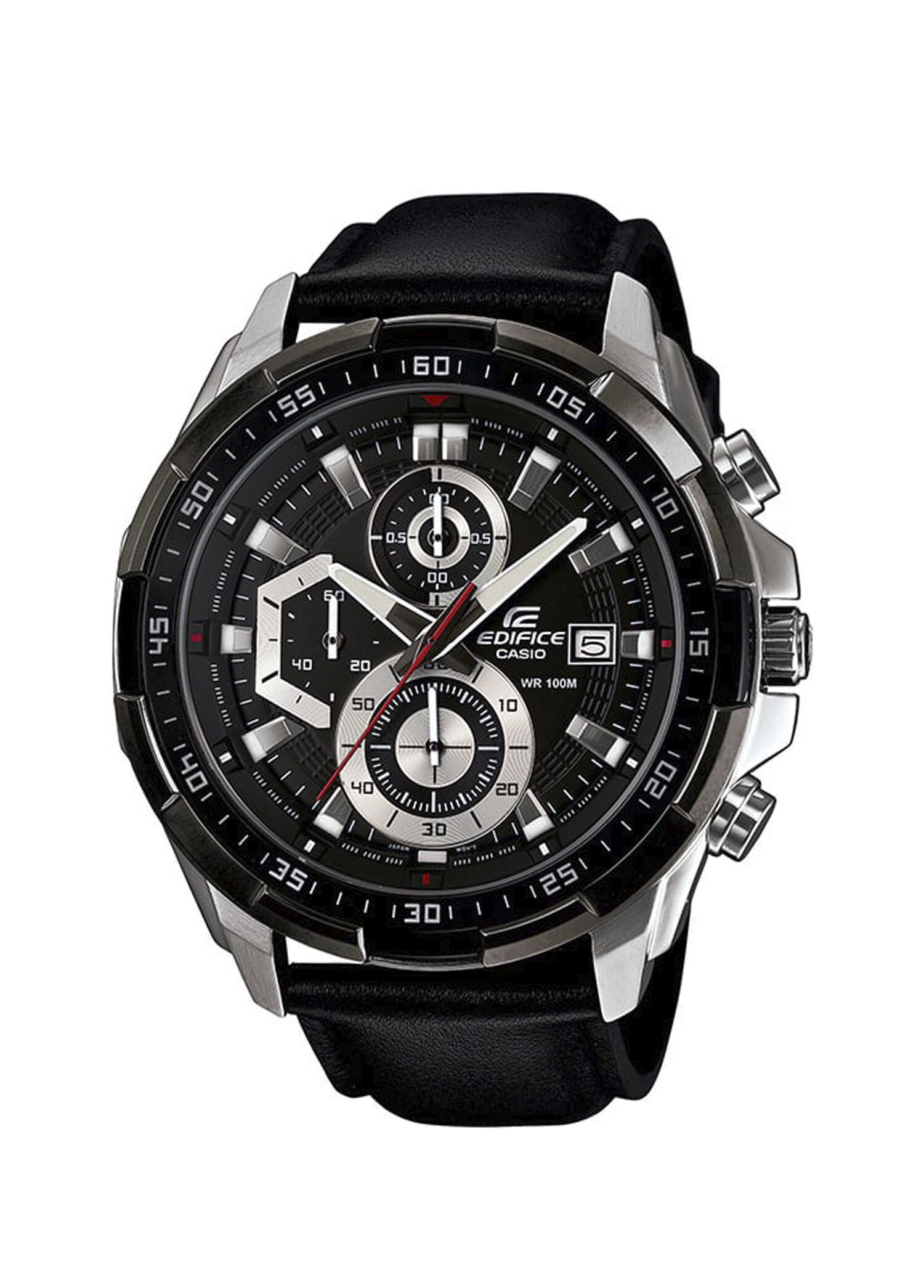 Casio Çok Renkli Erkek Edifice EFR-539L-1AVUDF Siyah Deri Erkek