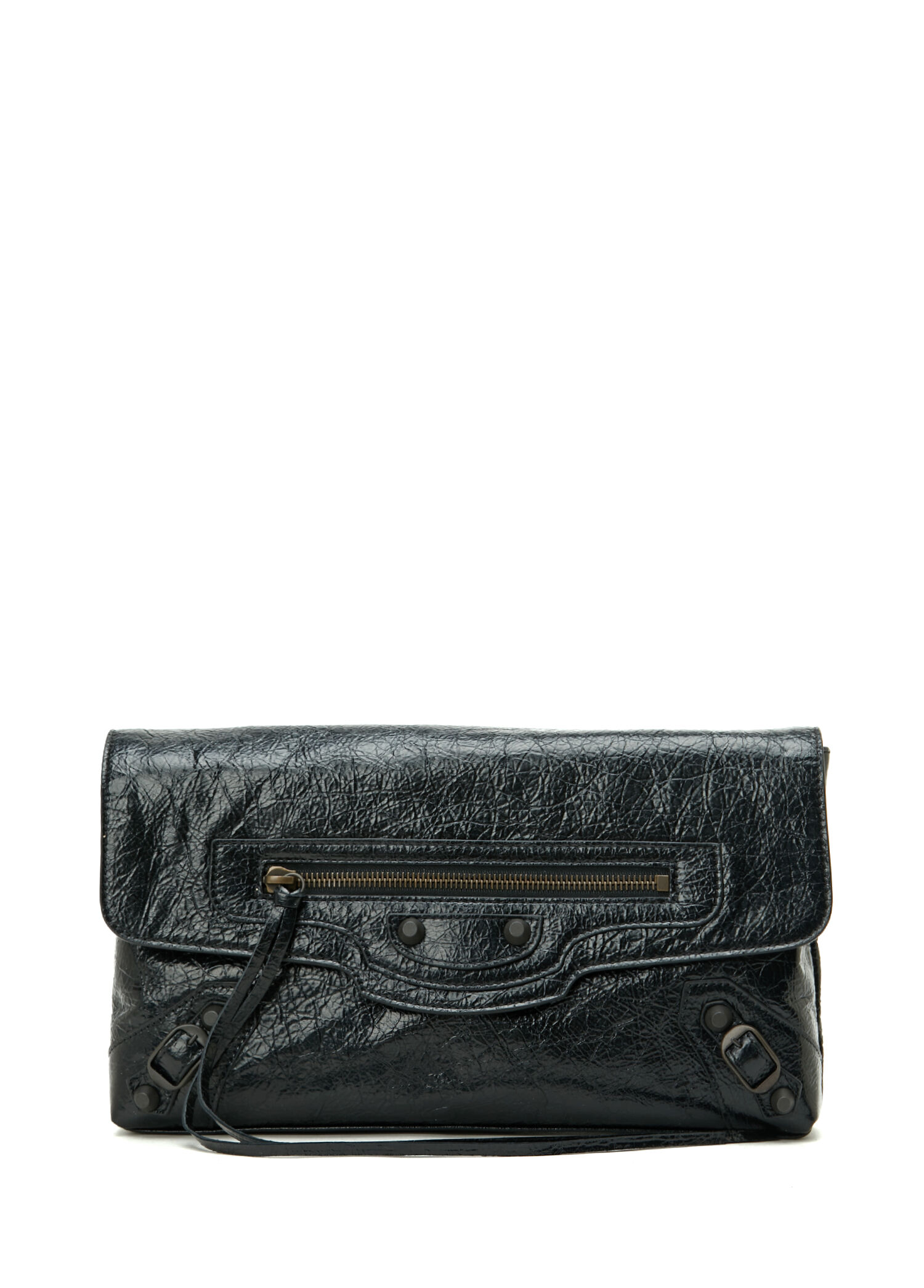 Le City Black Women's Leather Clutch