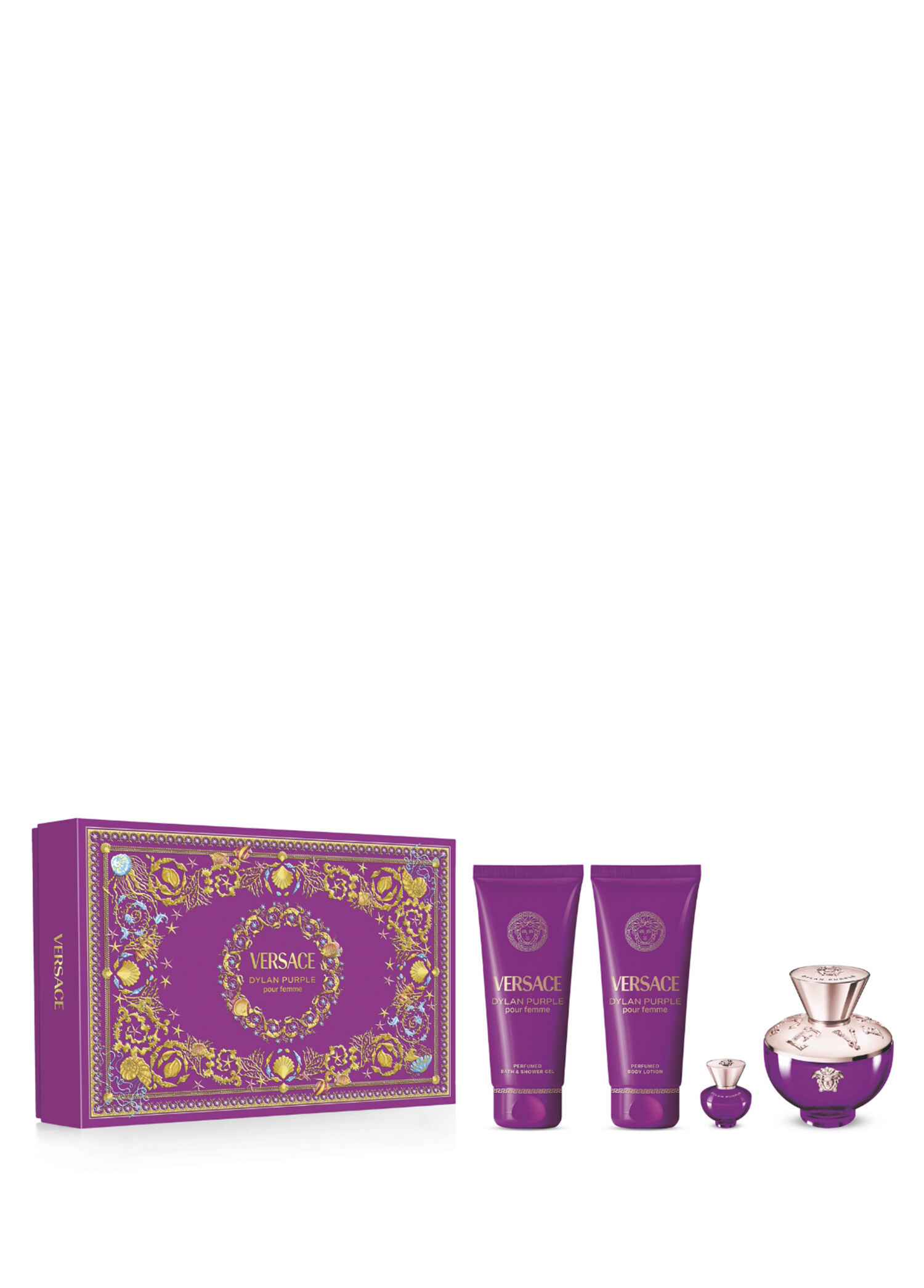 Dylan Purple EDP Parfüm 100 ml + Duş Jeli 100 ml + Vücut Losyonu 100 ml + Seyahat Boy 5 ml Kadın Parfüm Seti
