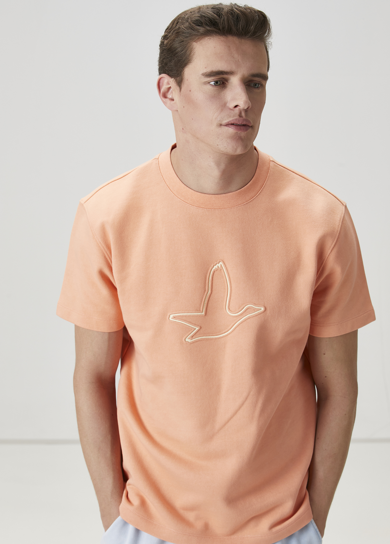 Kayısı Kontrast Baskı Detaylı T-shirt_1