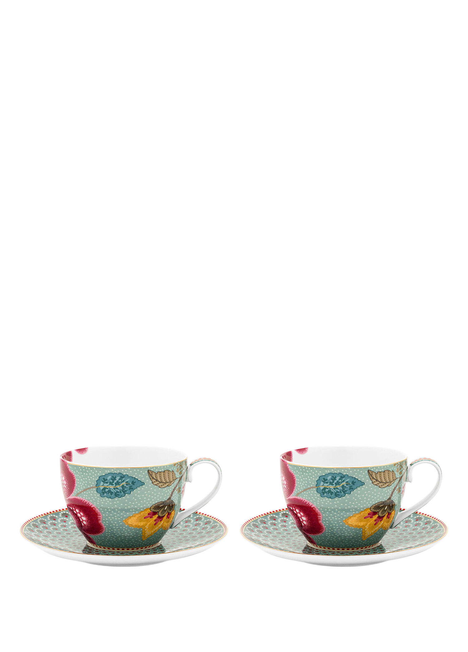 Fantasy Blooming Tales Mavi Porselen 2'li Çay Fincanı Seti