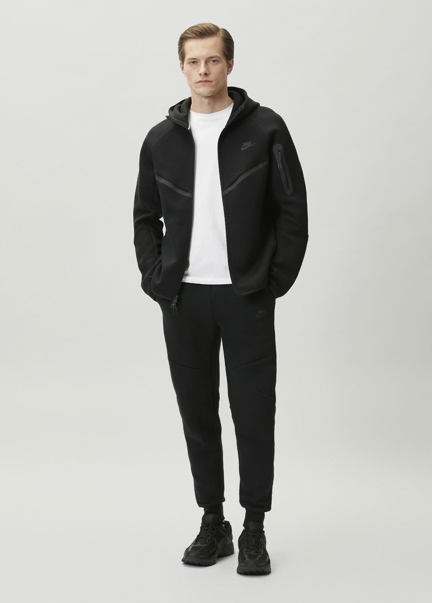 Tech Fleece Black Grey Jogger Pants