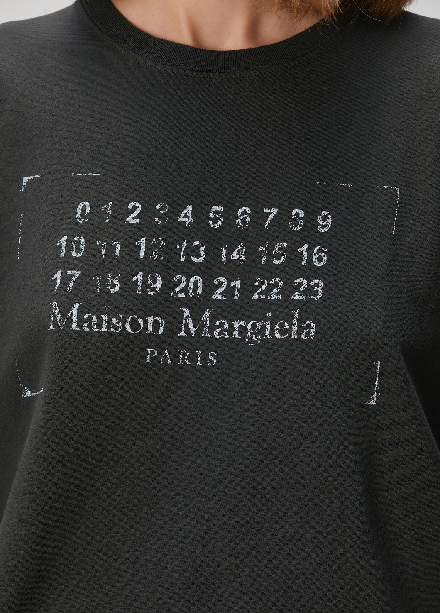 Maison Margiela - Siyah Baskılı T-shirt - Siyah
