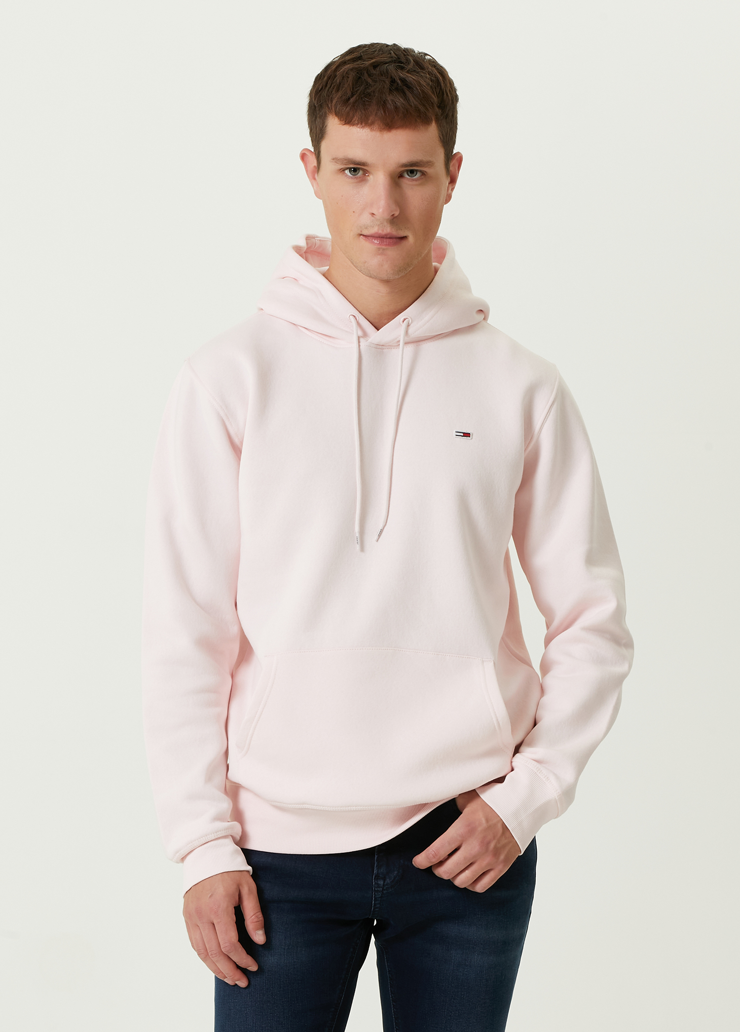 Pembe Kapüşonlu Sweatshirt