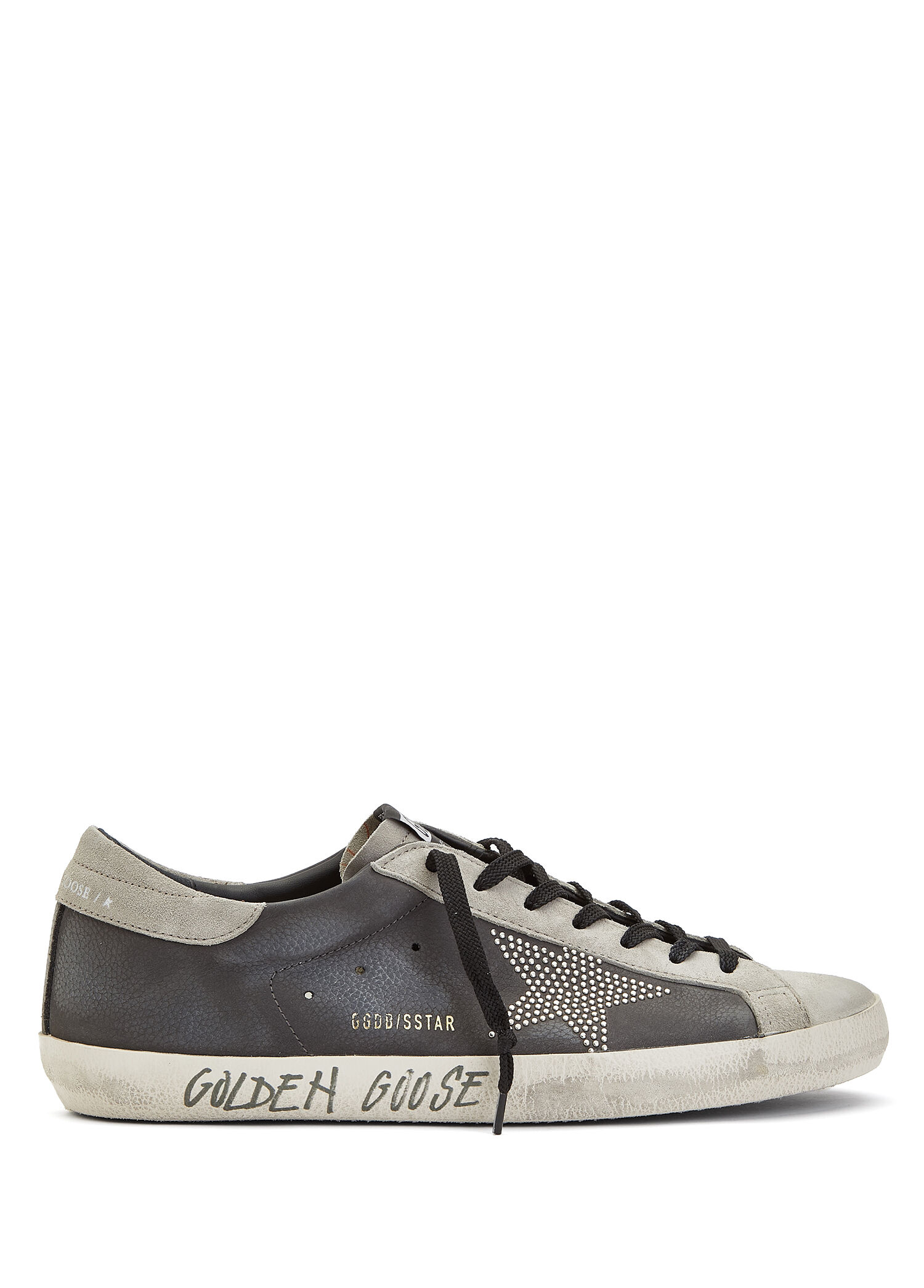 Super Star Antrasit Erkek Deri Sneaker