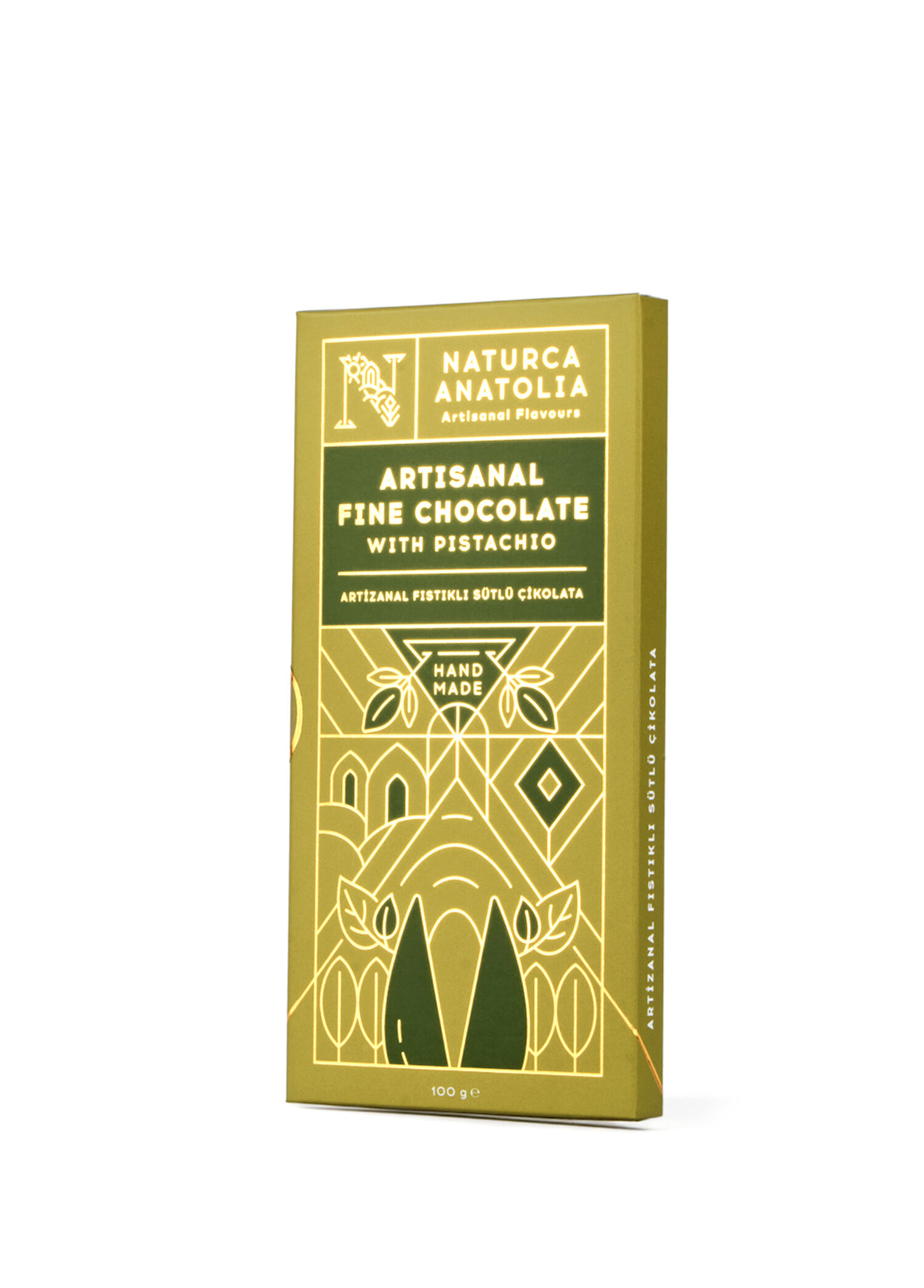 Anatolia Artizanal Fıstıklı Sütlü Tablet Çikolata 100 gr
