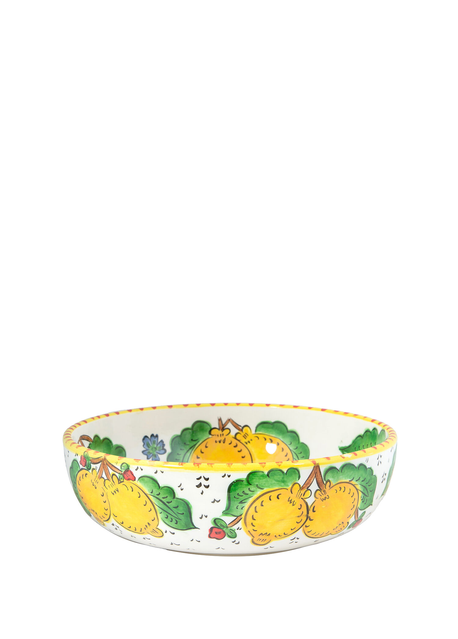 Sicilian Lemon Handmade Seramik Salata Kasesi
