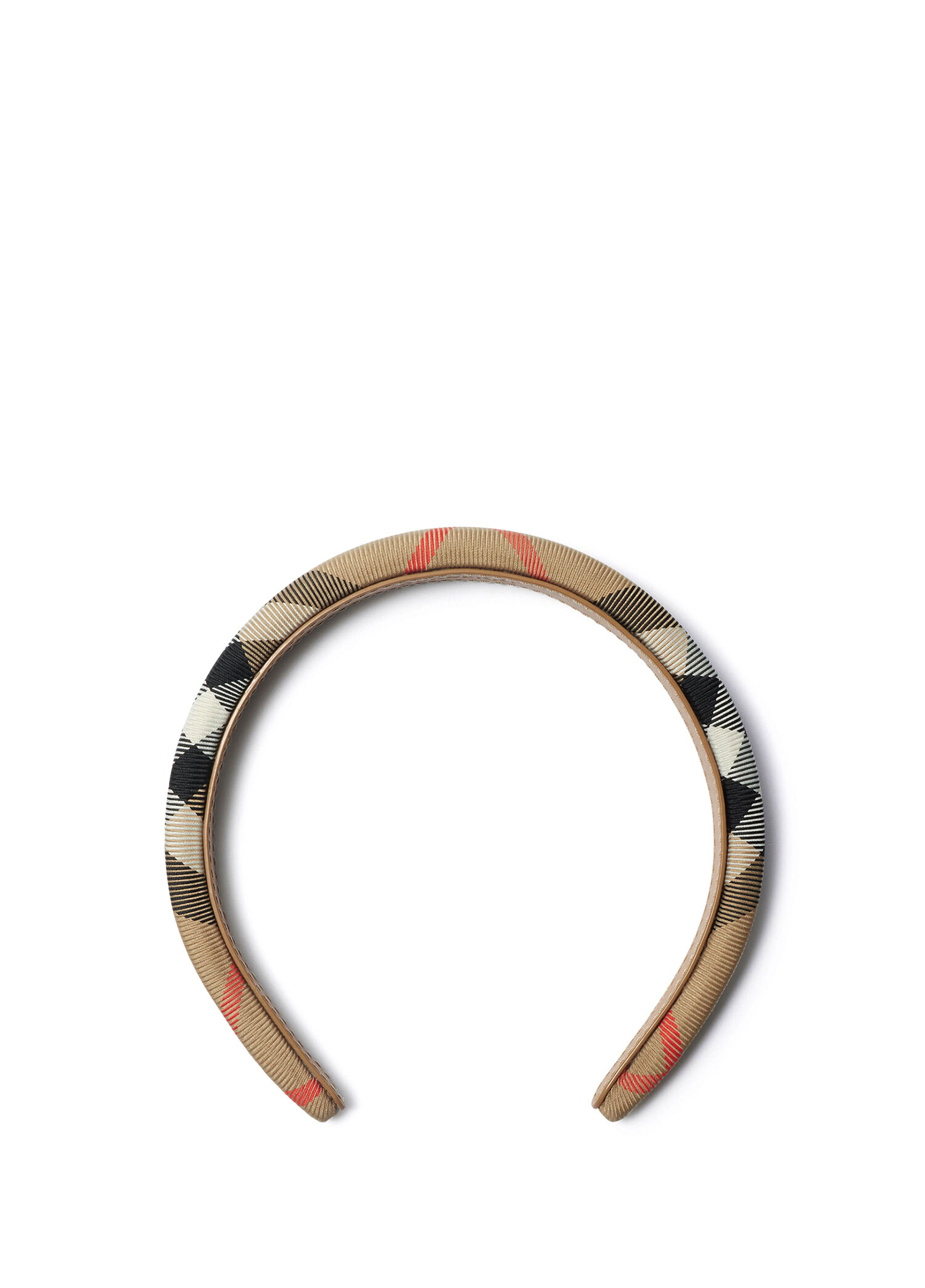 Classic Check Nylon Bej Kız Çocuk Taç