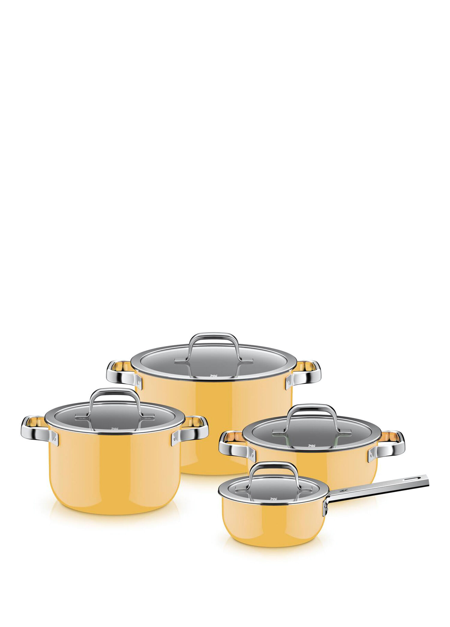 WMF - Fusiontec Mango Yellow Steel 4-Piece Cookware Set