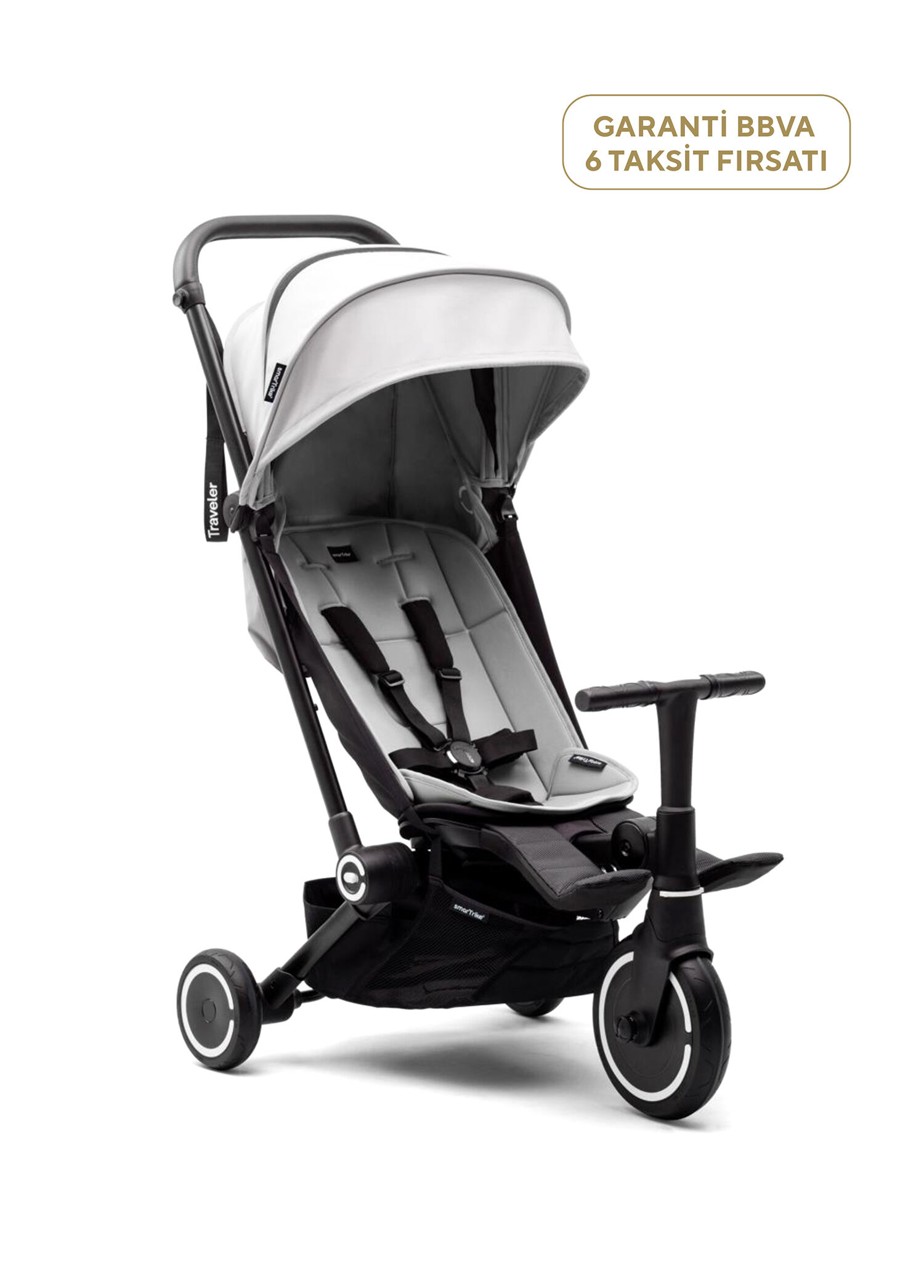 Traveler Hepsi Bir Arada Everest White Kabin Boy Bebek Arabası ve Bisiklet