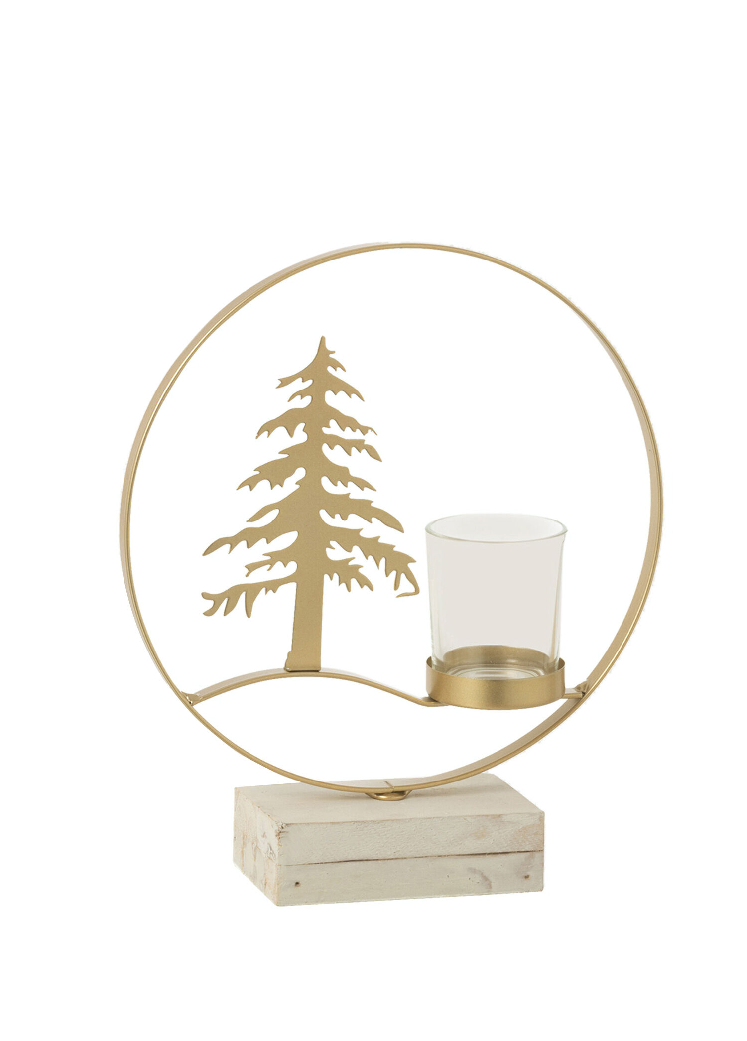 Zigo Bej Agaç Desenli Tealight Mumluk