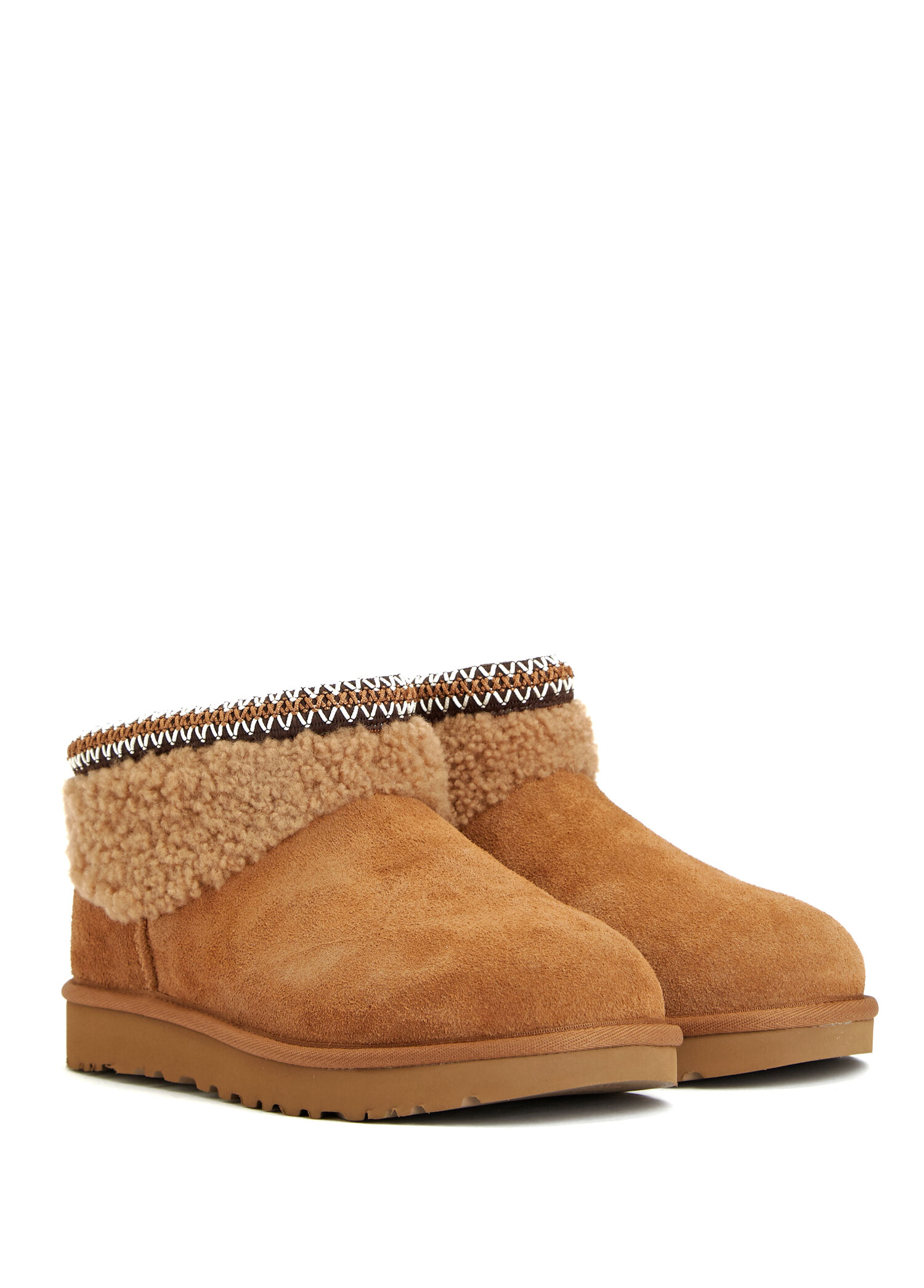 Ugg - Classic Ultra Mini Maxi Curly Kadın Süet Bot - Taba