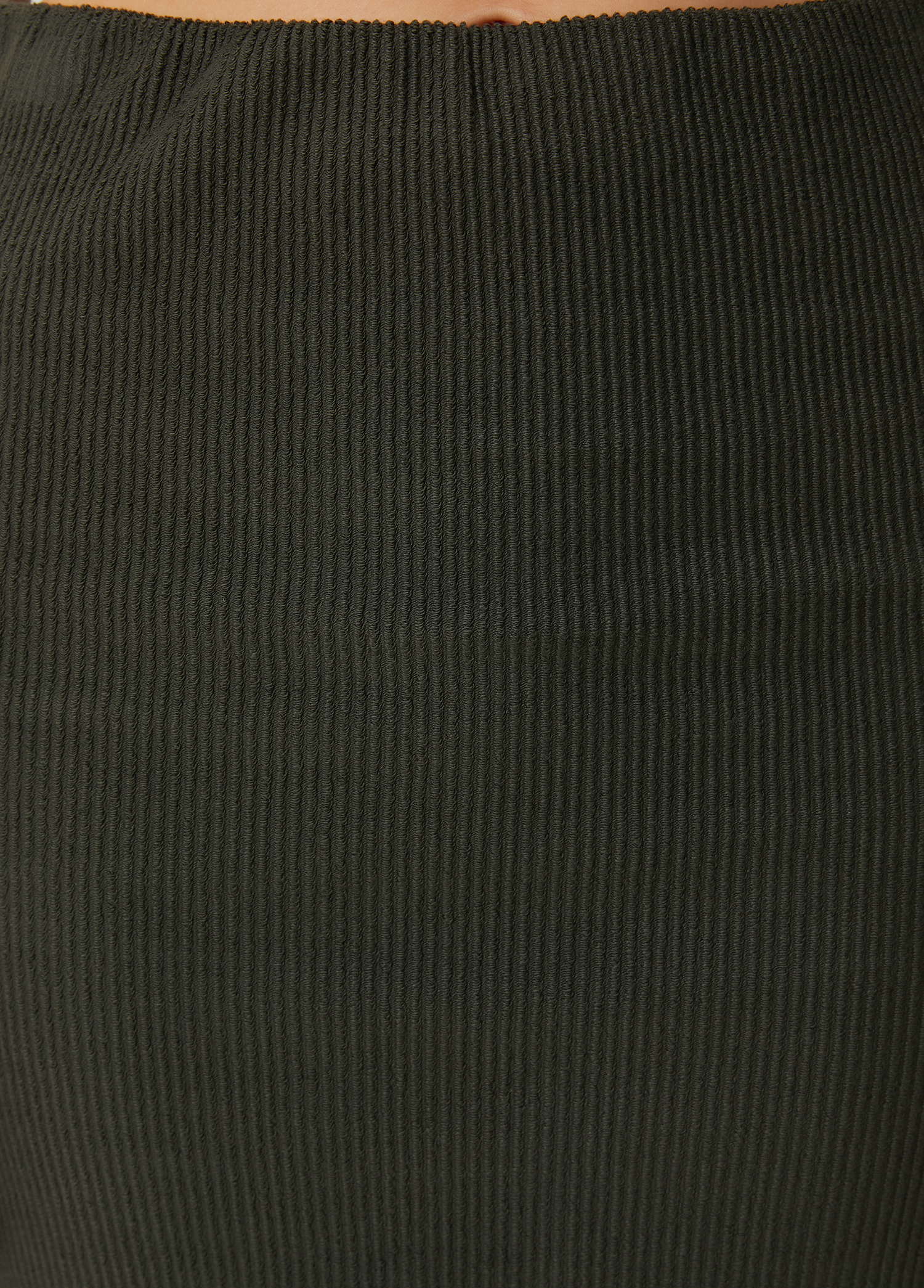 Koyu Haki Midi Jersey Etek_5
