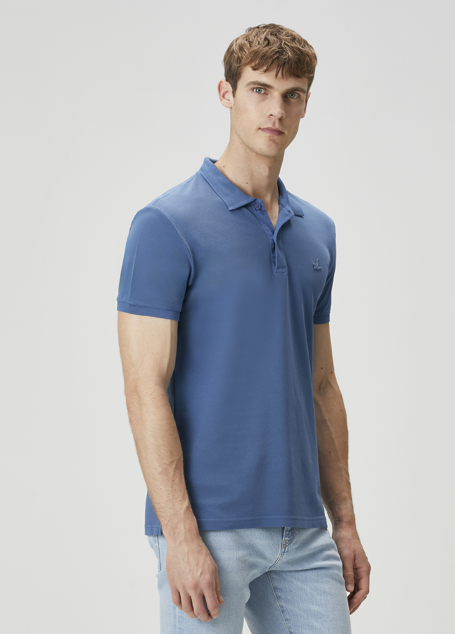 Indigo Polo Yaka T-shirt_2