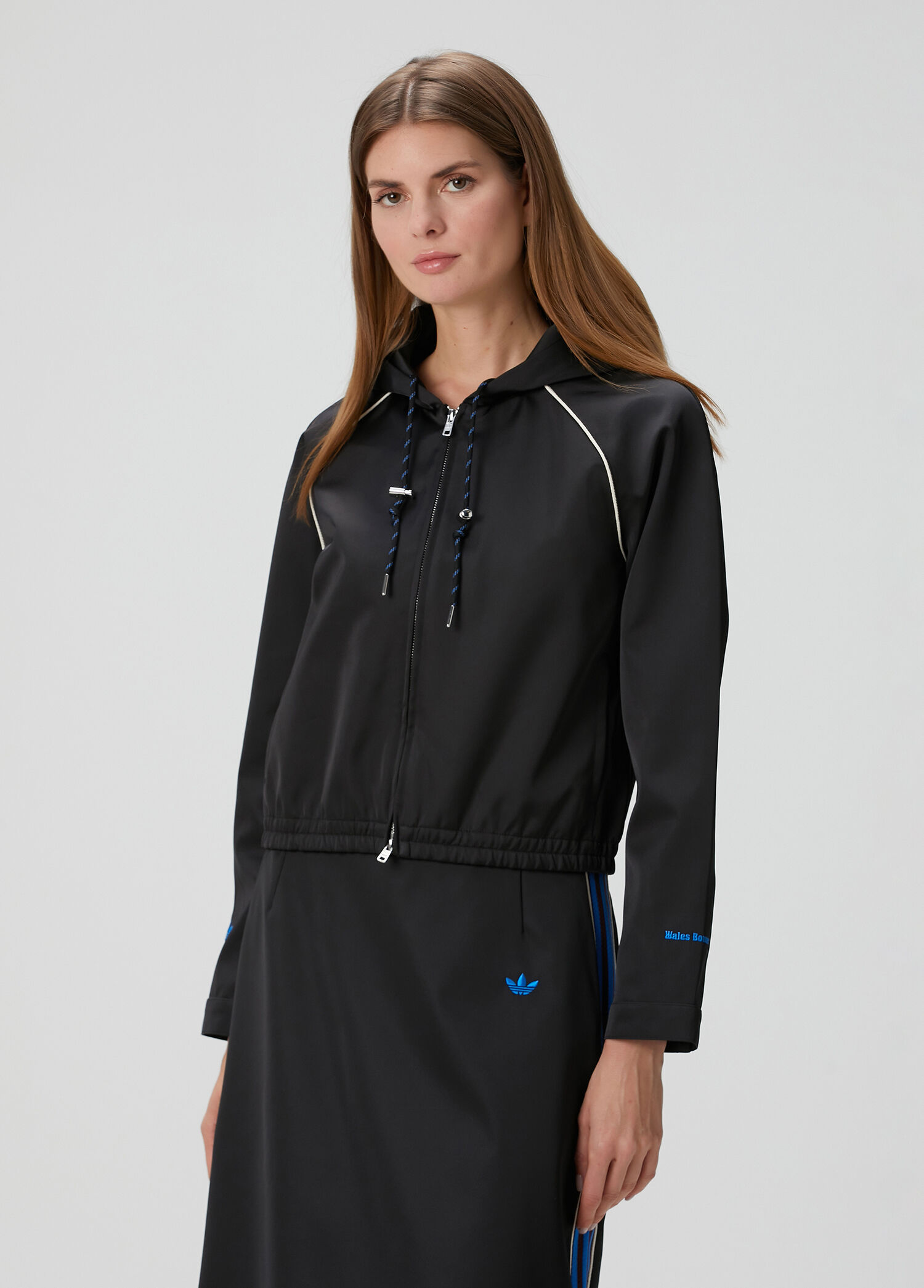 P Adidas Wales Bonner Satin Siyah Sweatshirt