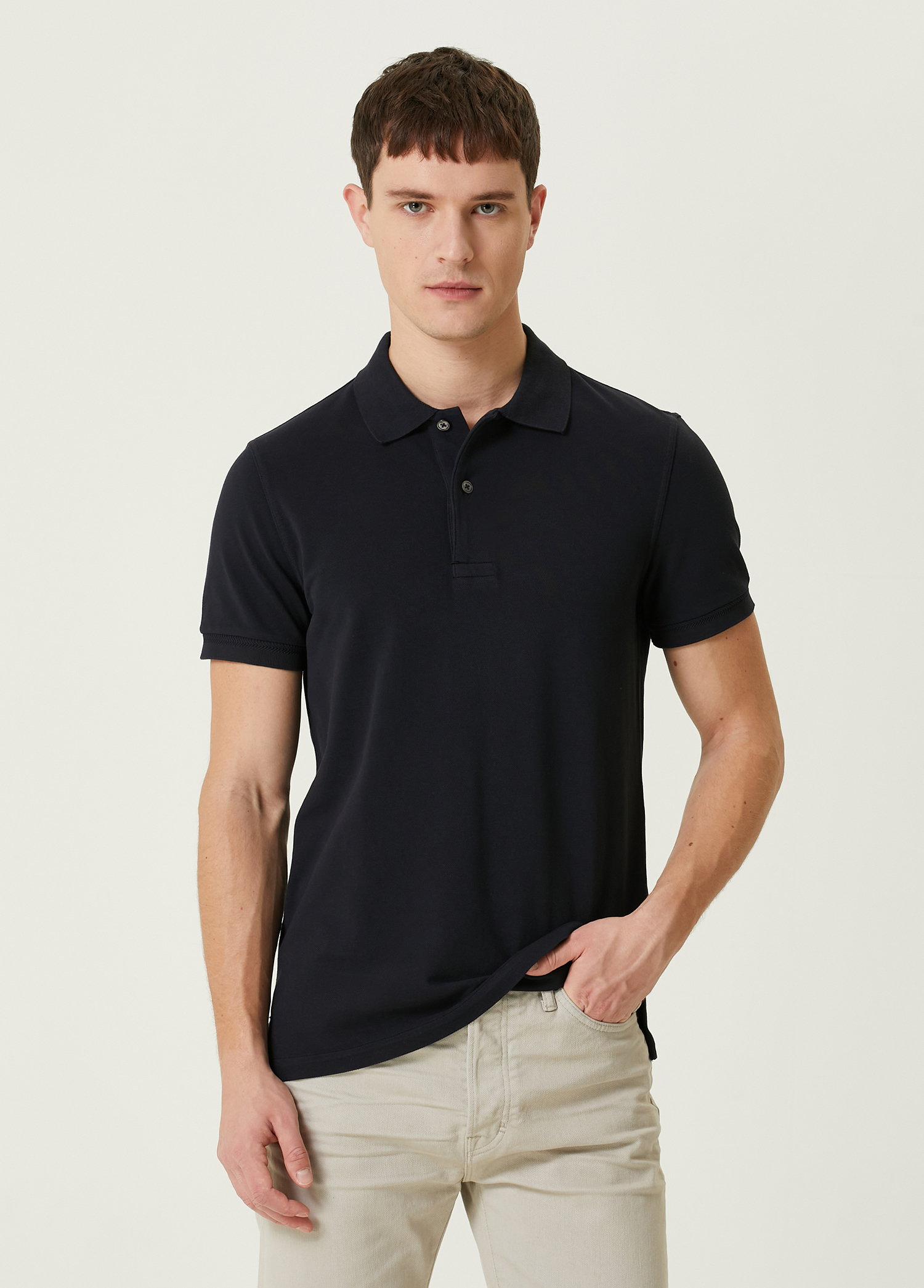 Lacivert Polo Yaka T-shirt