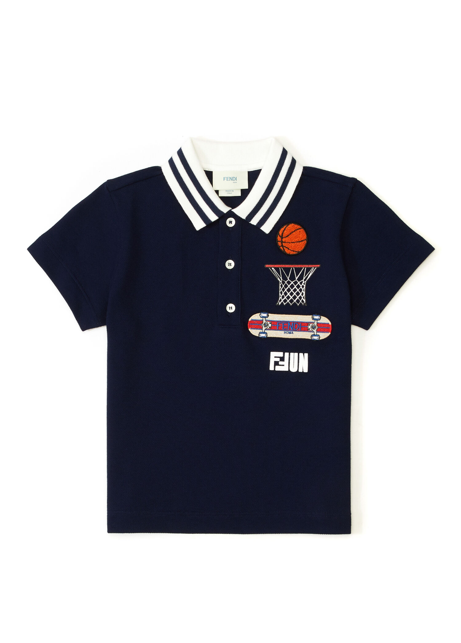 P Fendi Navy Blue Boys T Shirt