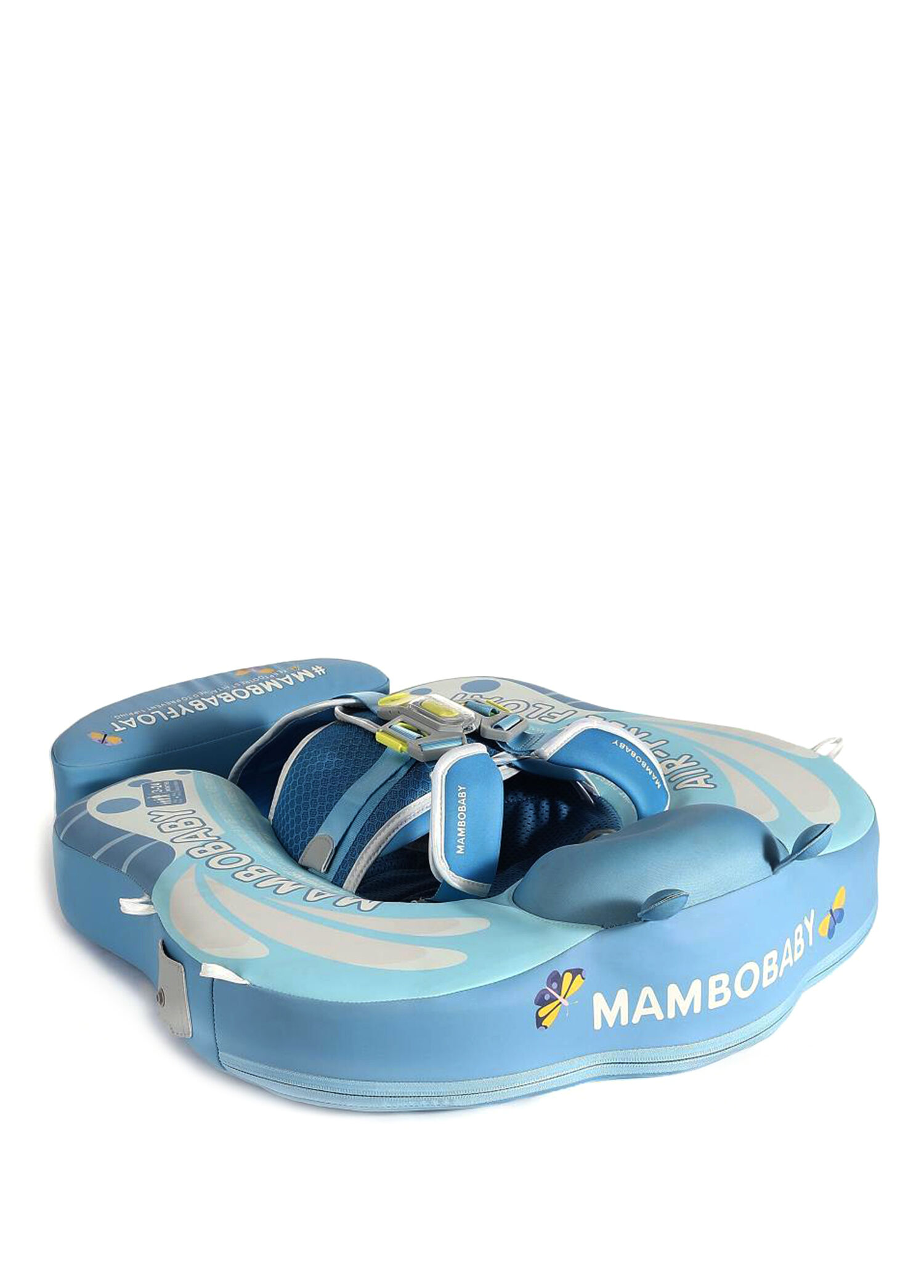 Blue Butterfly Dreams Emniyetli Gölgelikli ve Ayak Destekli Bebek Yüzme Simidi