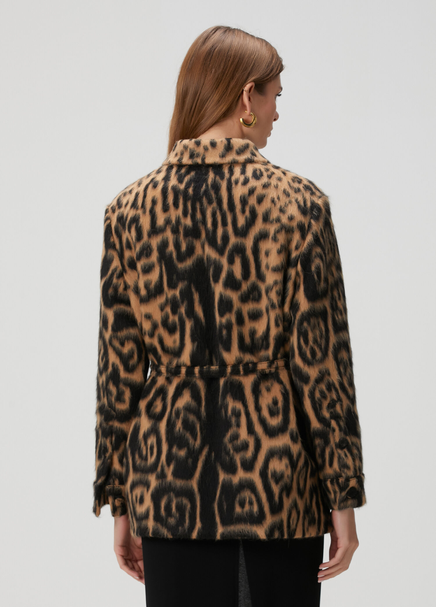 Fendi Kamel Kadın Camel Leopar Desenli Yün Ceket 1851883 | Beymen