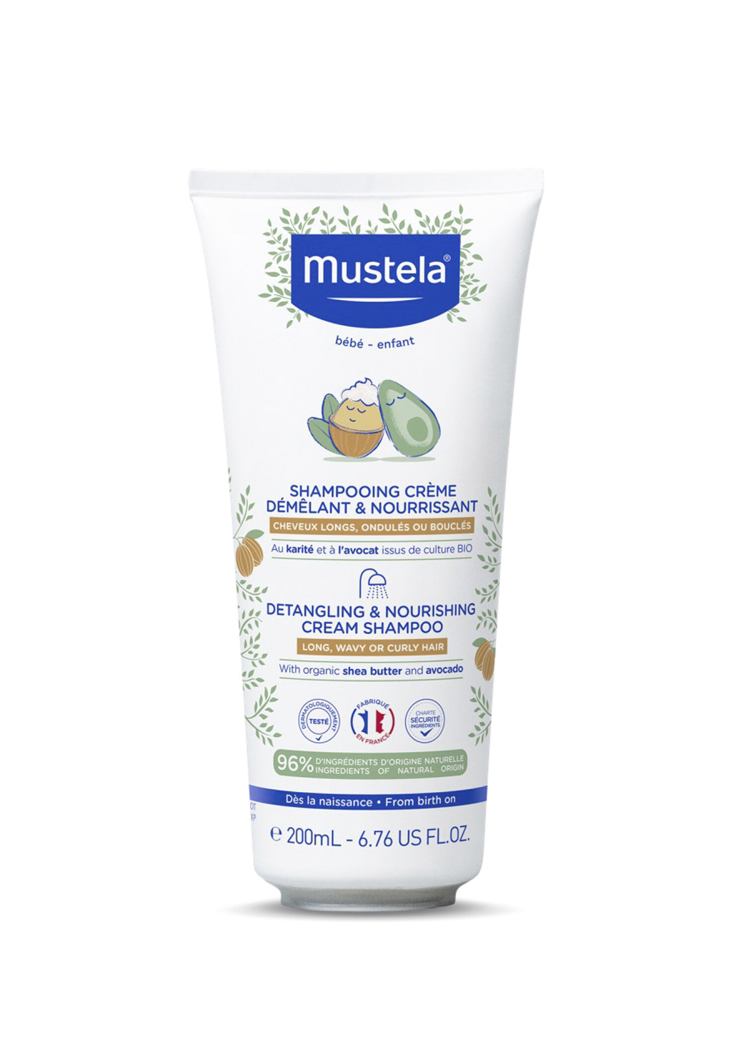 %96 Doğal İçerikli Dolaşıklık Karşıtı Shea Yağı İçeren Kolay Tarama Besleyici Bebek Çocuk Şampuanı 200 ml