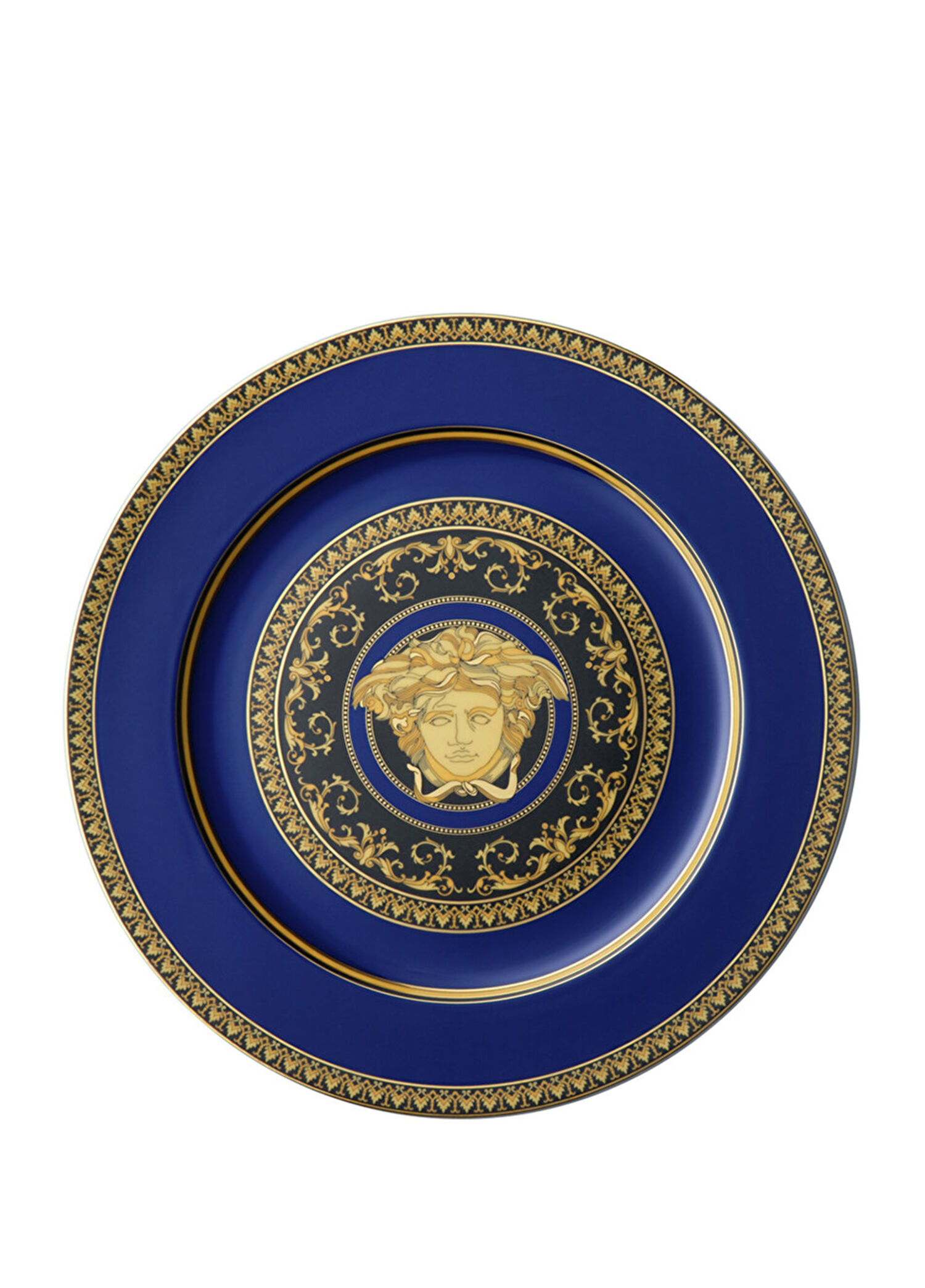 Medusa Mavi Porselen Servis Tabağı 30 cm