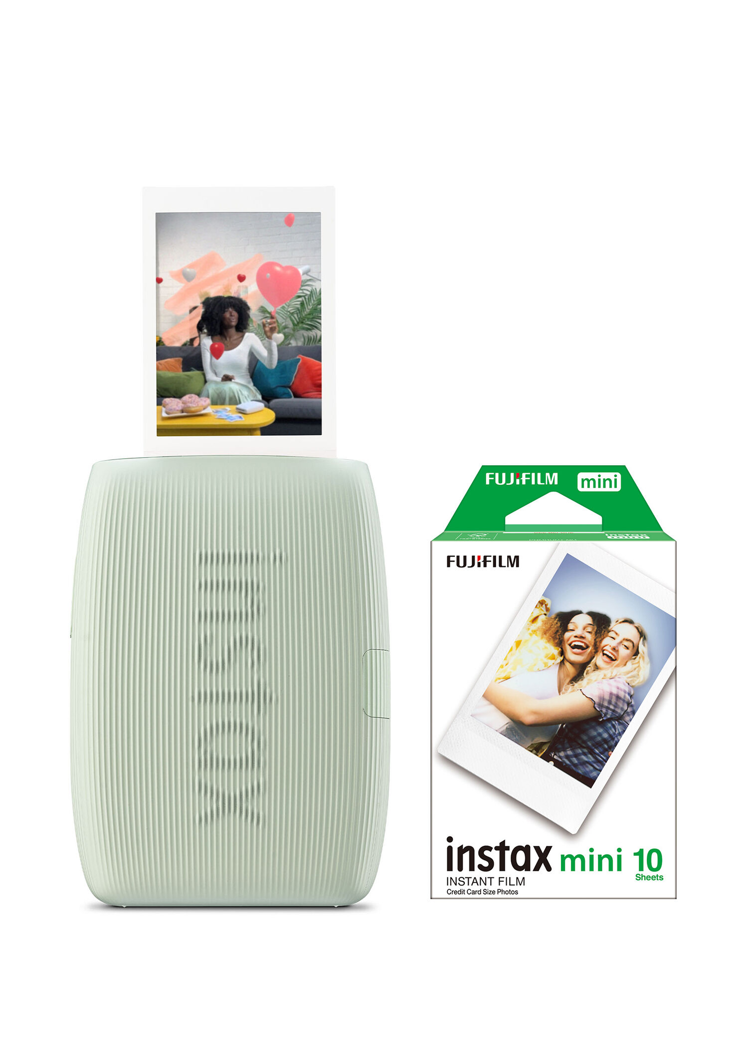 Instax mini Link 3 Yeşil Akıllı Telefon Yazıcısı ve 10'lu Mini Film