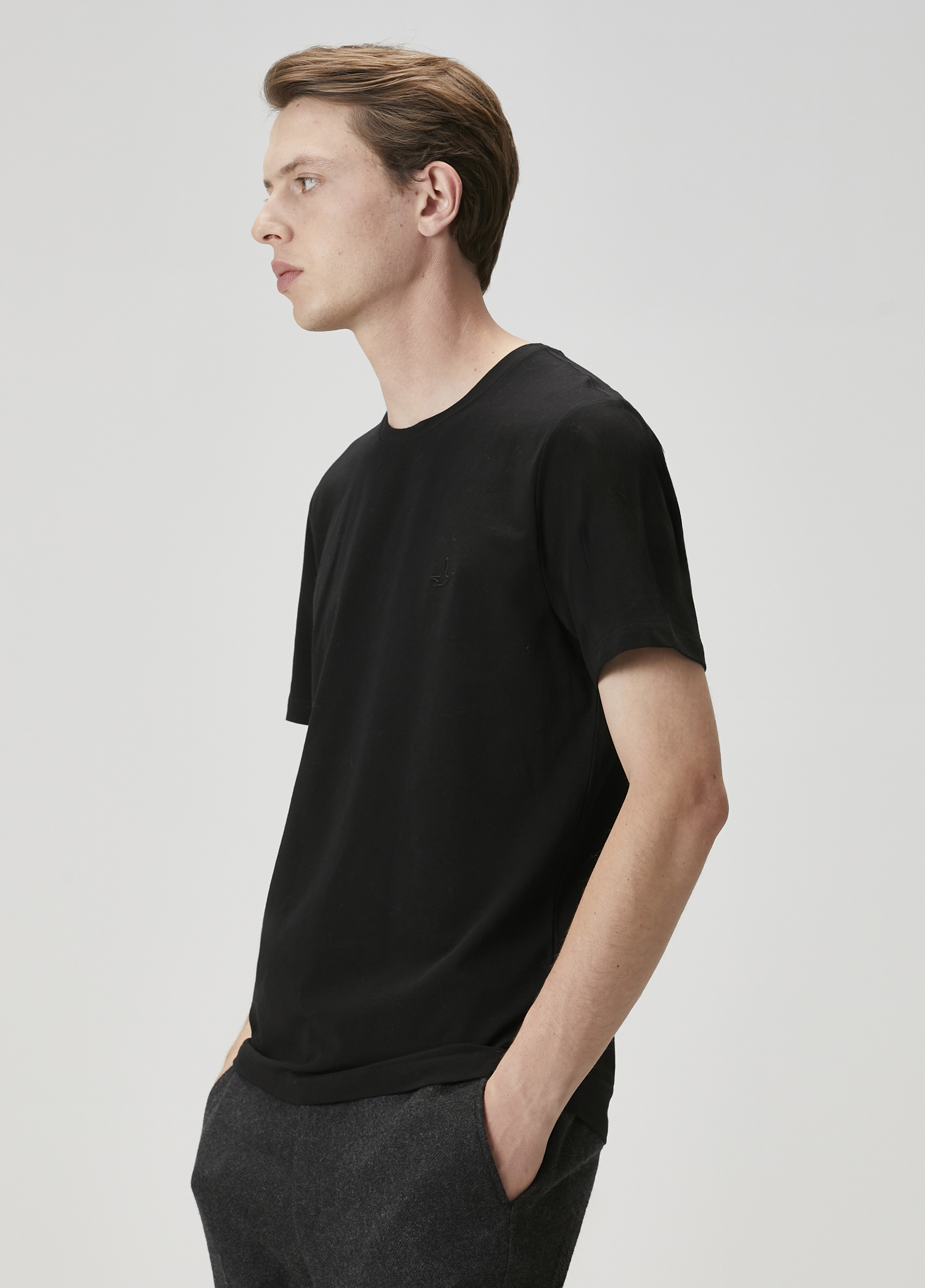 Siyah Logo Baskılı T-shirt_3