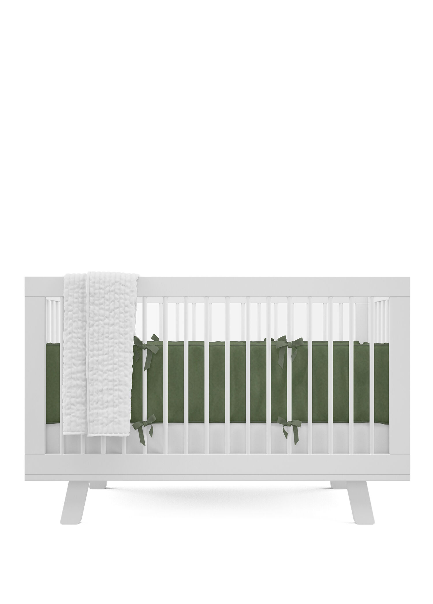 Çam Yeşili Bumper Pamuklu Beşik Yan Koruma 60 x 120 cm
