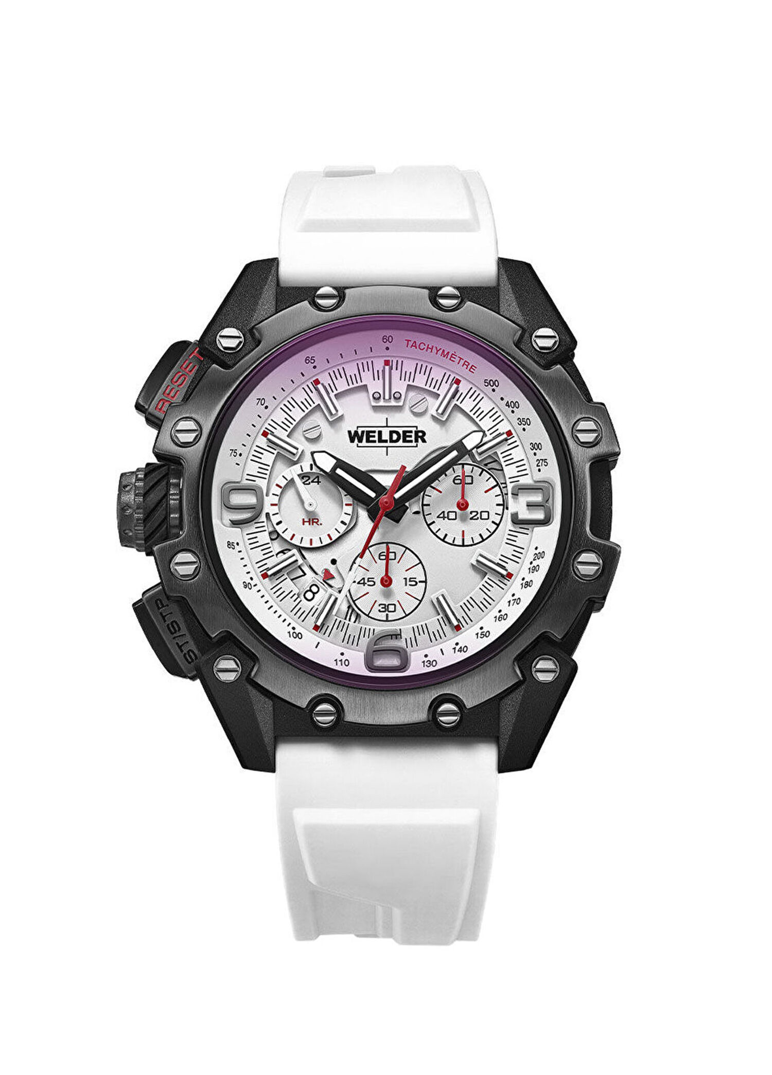 【PLATINUM】WAGNER ワーグナー2022 #3776ホワイトタイガー Welder Beyaz Erkek WWRR1006 Beyaz Silikon Erkek Kol Saati 2006590