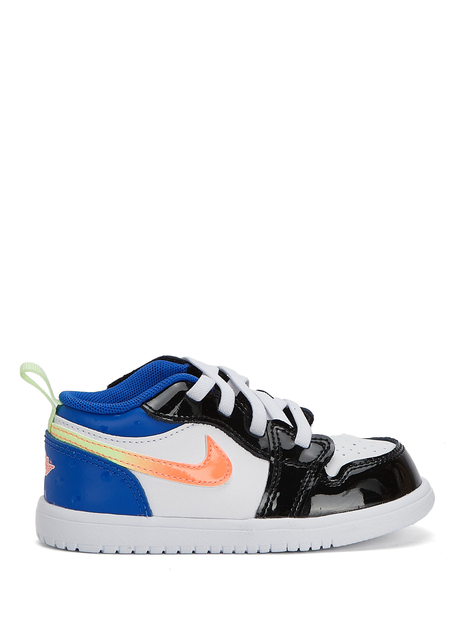 Jordan 1 Low Bottom White Kids Leather Sneakers