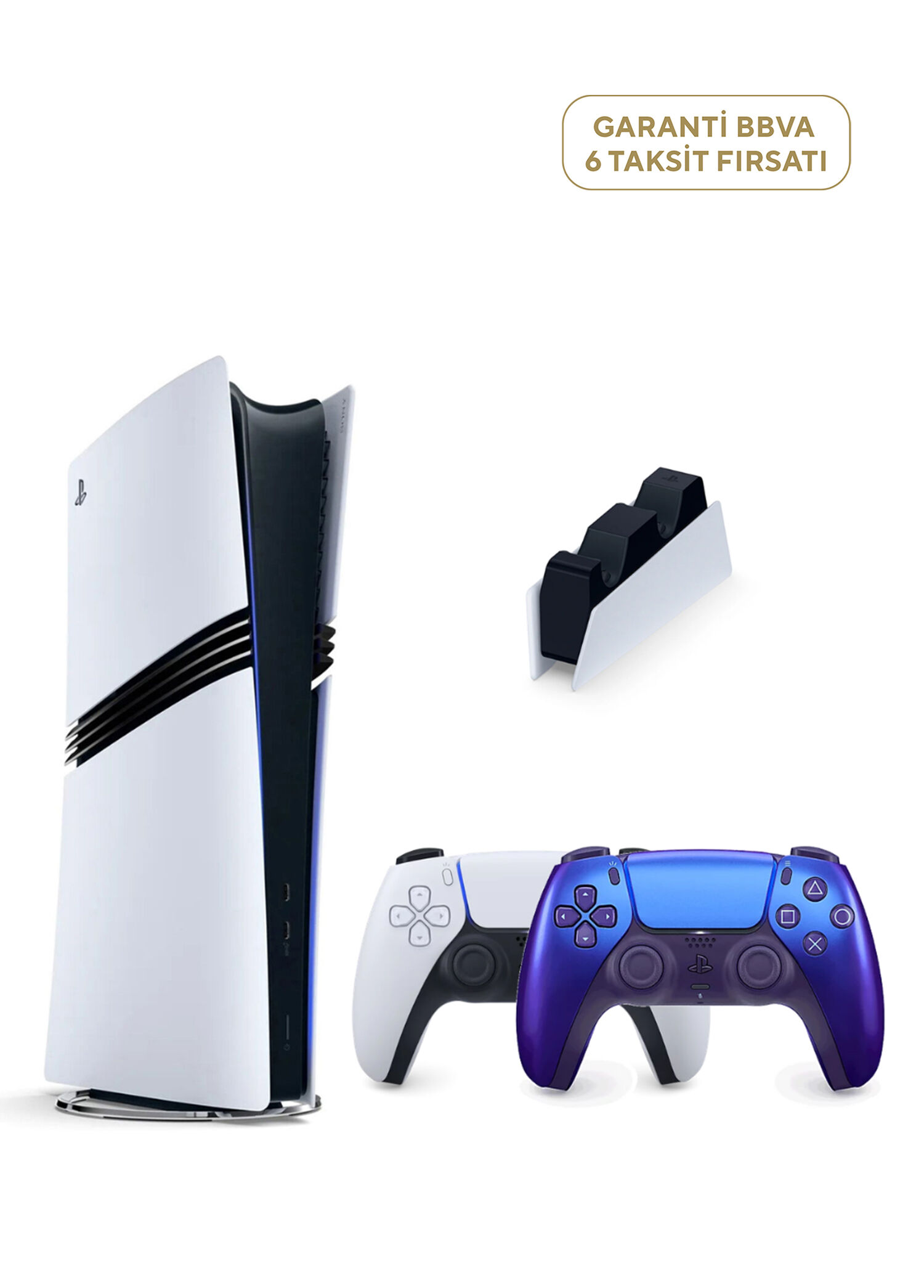 Playstation 5 Pro 2TB Oyun Konsolu + 2. PS5 Chroma İndigo + PS5 Şarj İstasyonu
