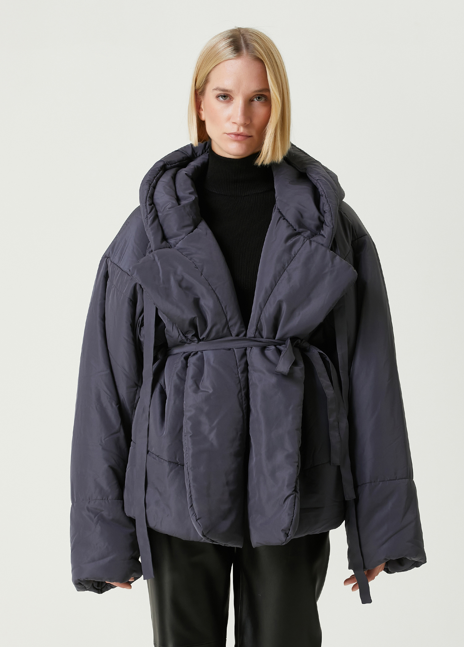 Norma Kamali Sleeping Bag Anthracite Puffer Coat
