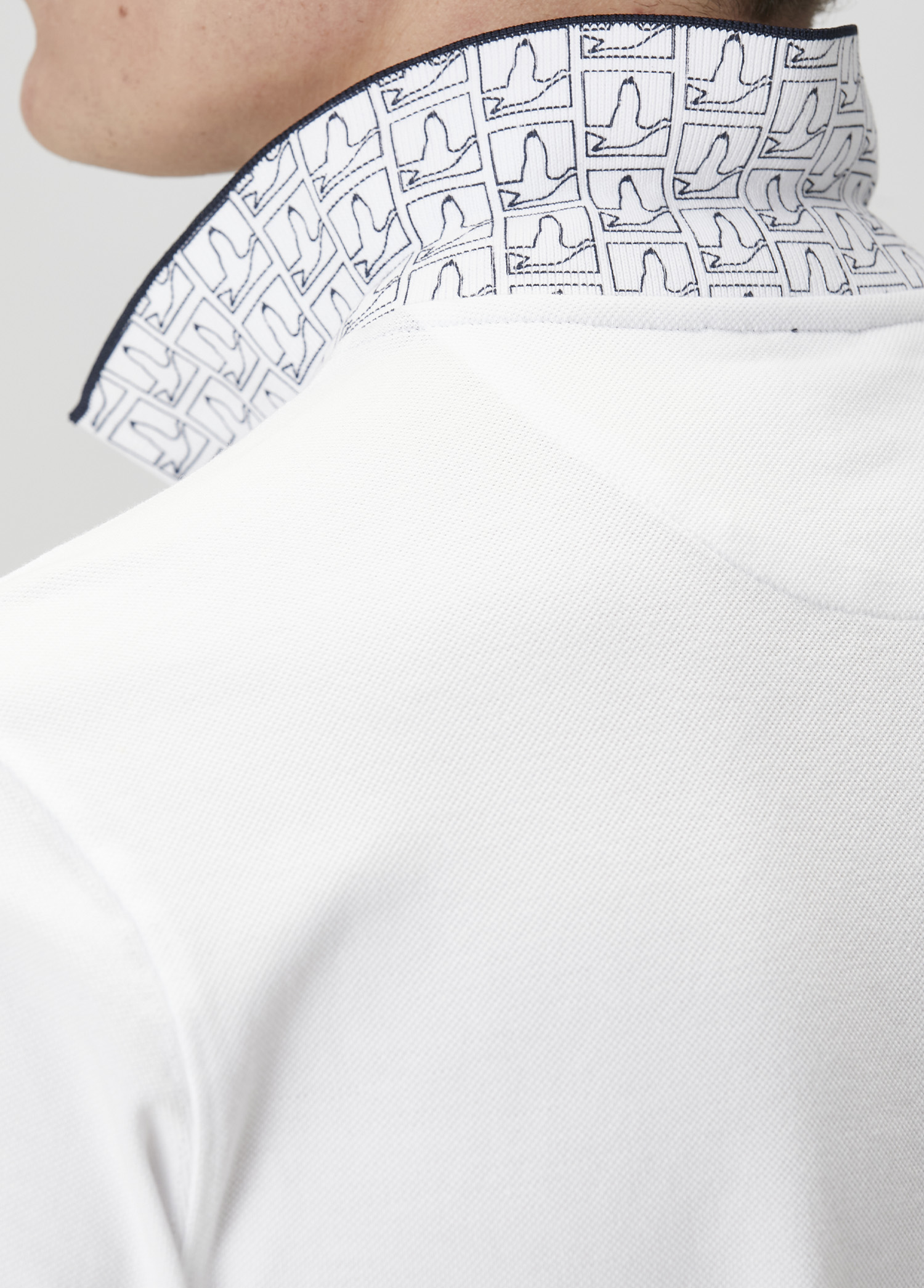 Slim Fit Beyaz Polo Yaka T-shirt_6