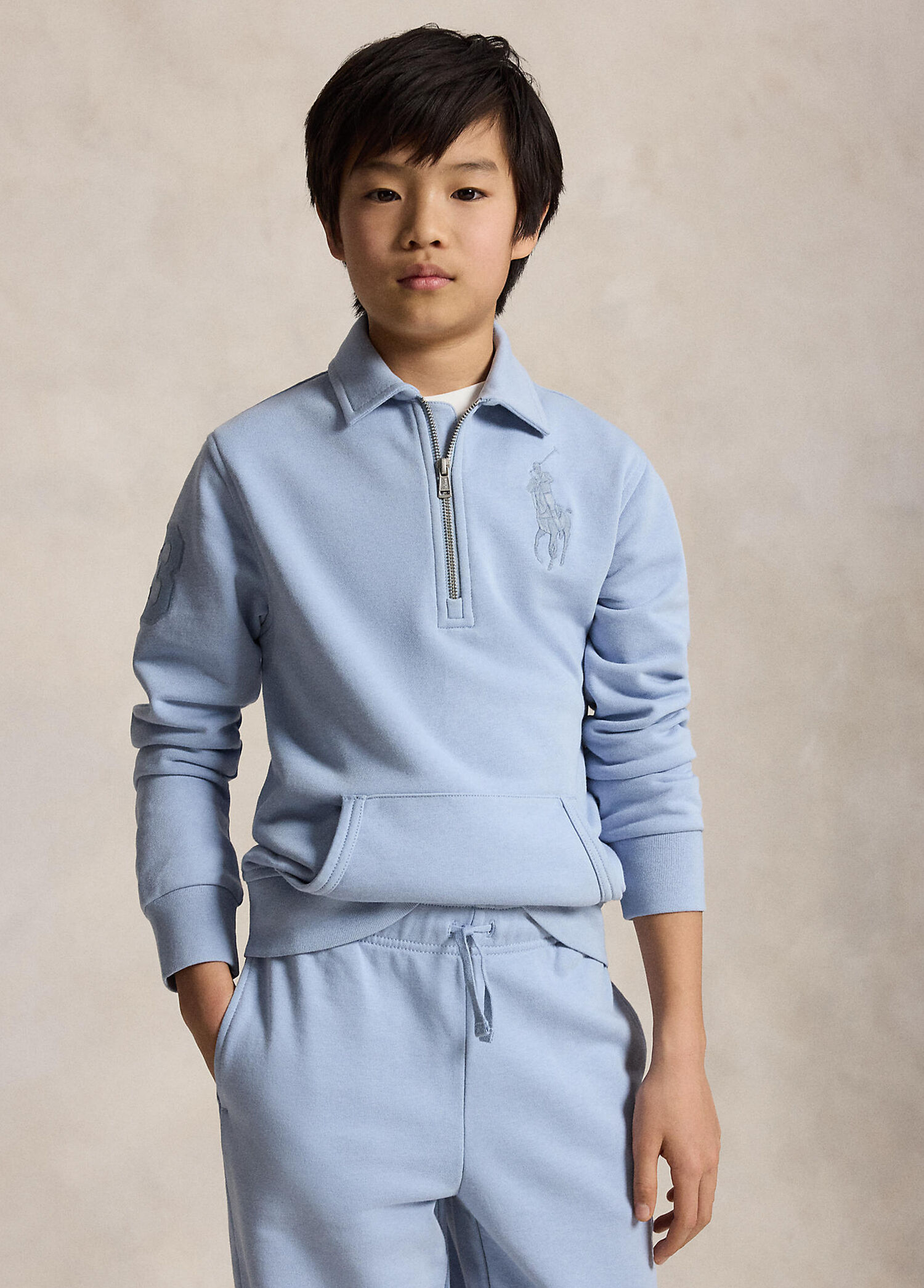 Mavi Erkek Çocuk Polo Sweatshirt