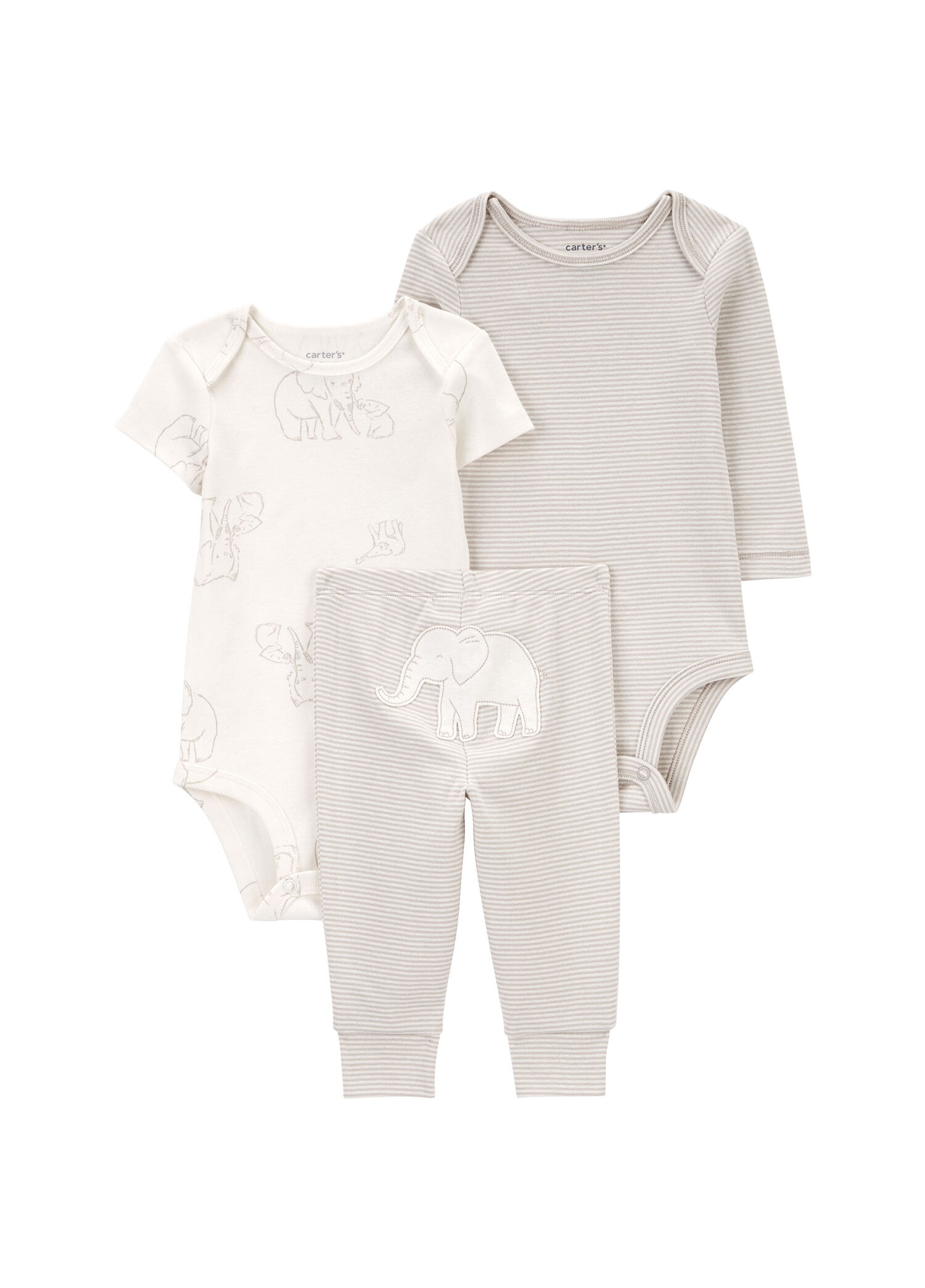 Kahverengi Unisex Bebek Body Pantolon 3'lü Set