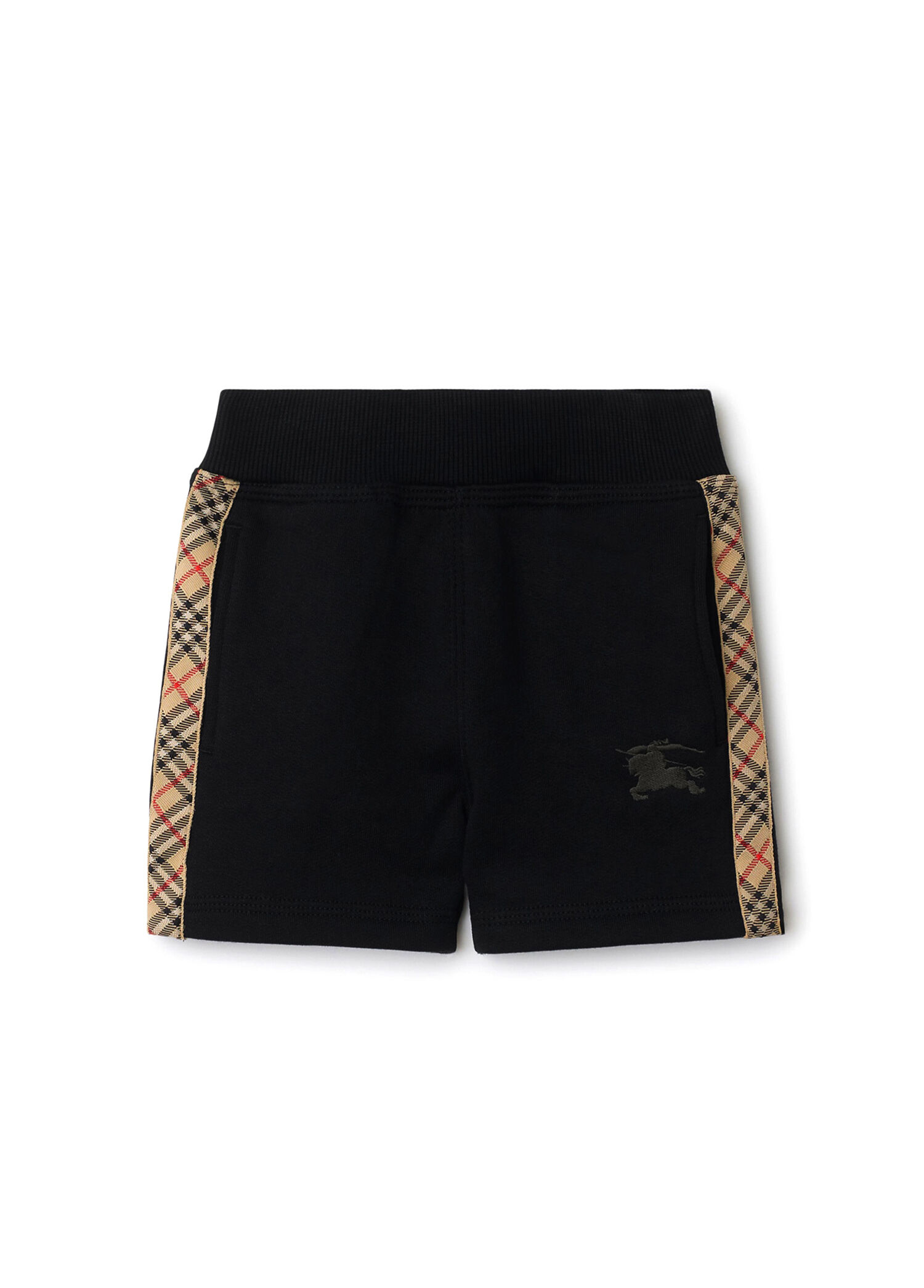 Benny Check Trim Siyah Unisex Çocuk Şort